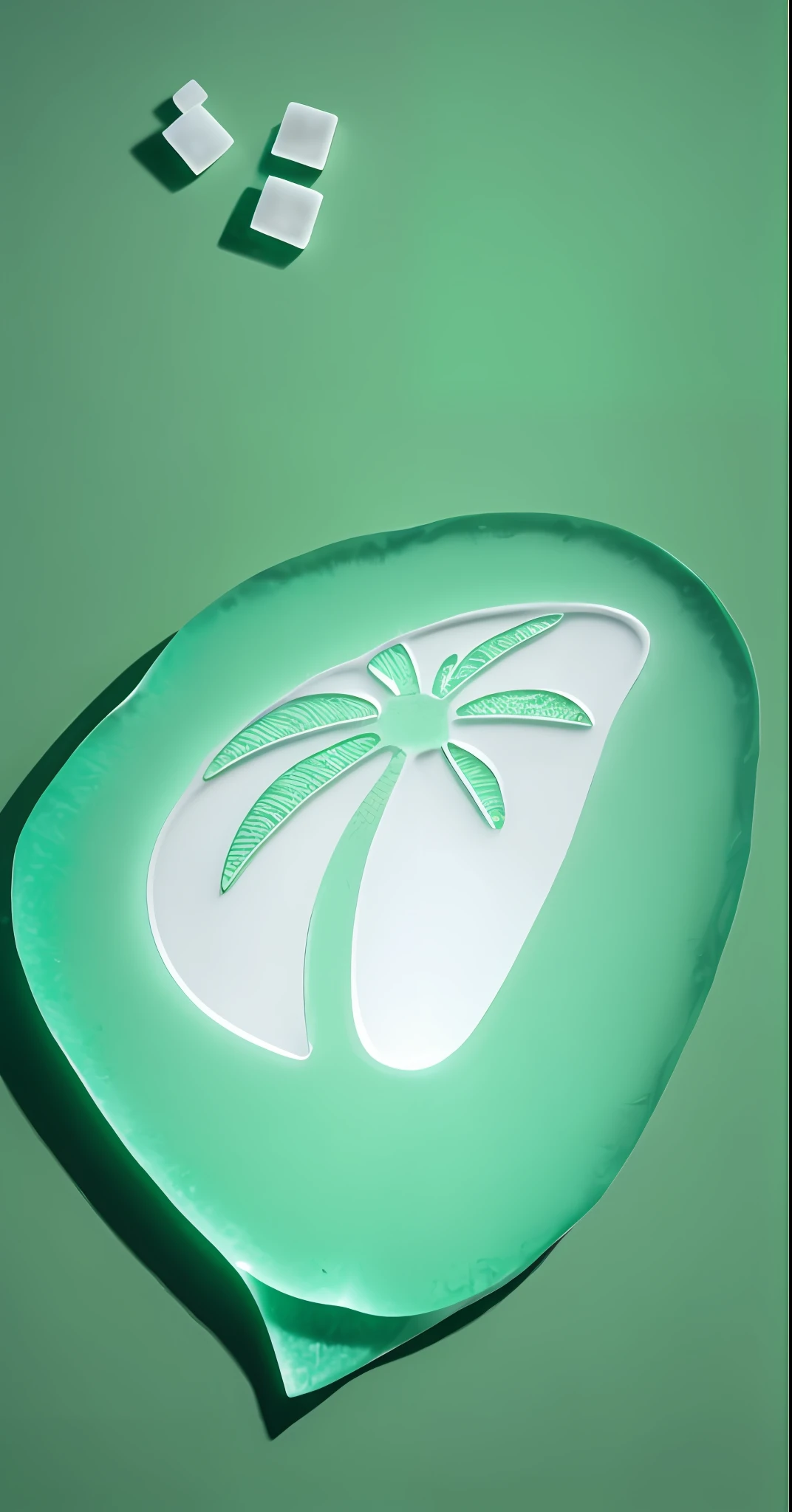 best qualtiy,Works of masters,Hot summer,Positive perspective,Light exposure,The middle sign is the shape of an ice cube placed on a lotus leaf,Surrounded by lotus flowers,High quality logo ice cubes,High fidelity,Smooth edges of ice cubes,The logo of the TV show and the logo of the company are both ice cube-shaped logos,Black and white reference map,The white area is ice cube-shaped,The black area is lotus leaves。