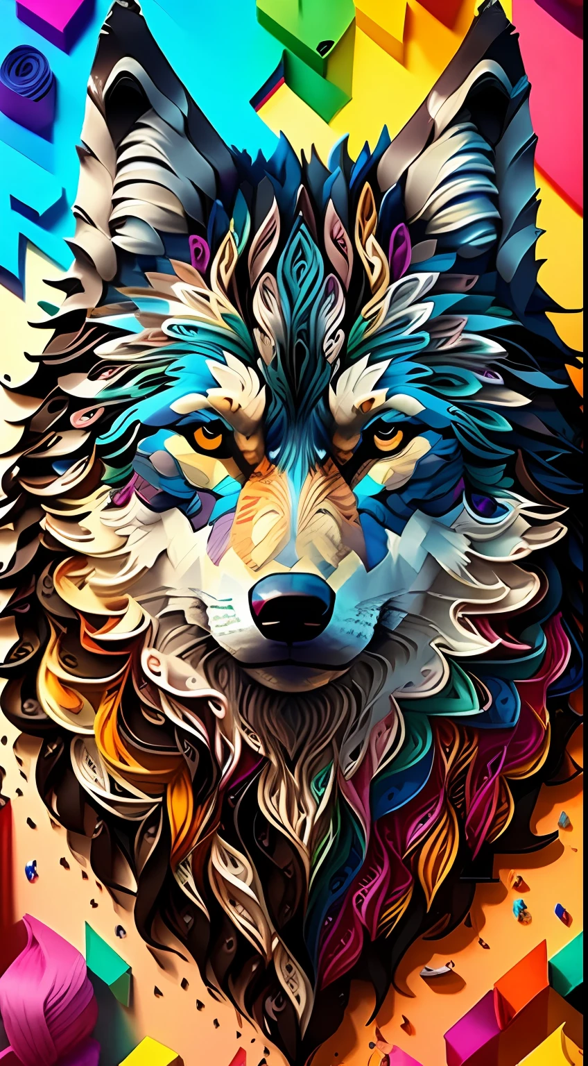 wolf, multi dimensional quilling paper, art, chibi,
yang08k, beautiful, colorful,
Masterpieces, top quality, best quality, official art, beautiful and aesthetic,((8K ultra realistic))