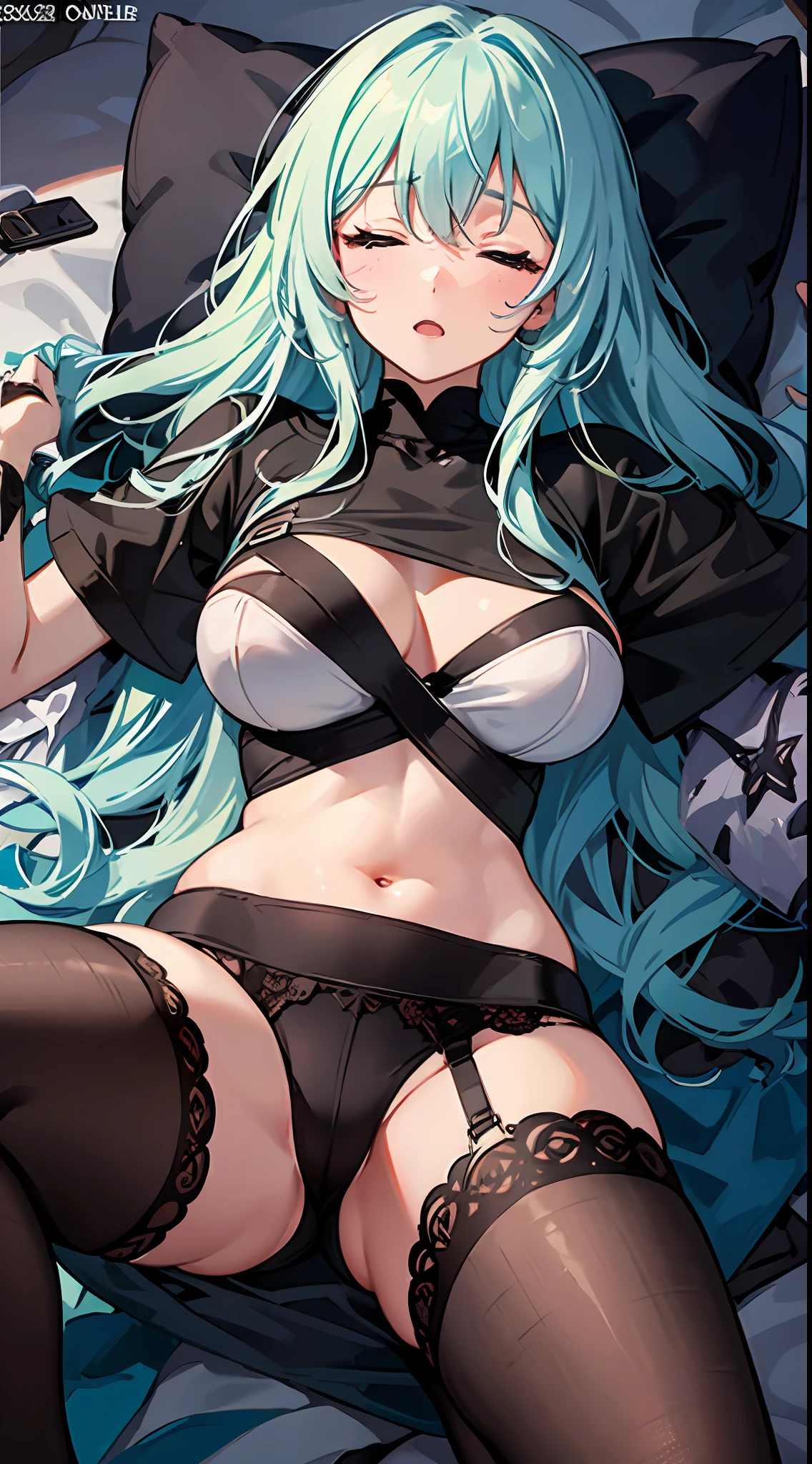 ((Sleeping little sister)), realisticlying, best qualtiy, (((((shirt: 1.5)))), ((Ultra high leg underwear)), (ssee-through)))), (tiese)))), full bodyesbian, (Large breasts), (20 yrs), ((Over-the-knee stockings: 1.5)), (Chest dew: 1.9)))), (Raised : 1.8))))), (((((Open legs: 1.8))