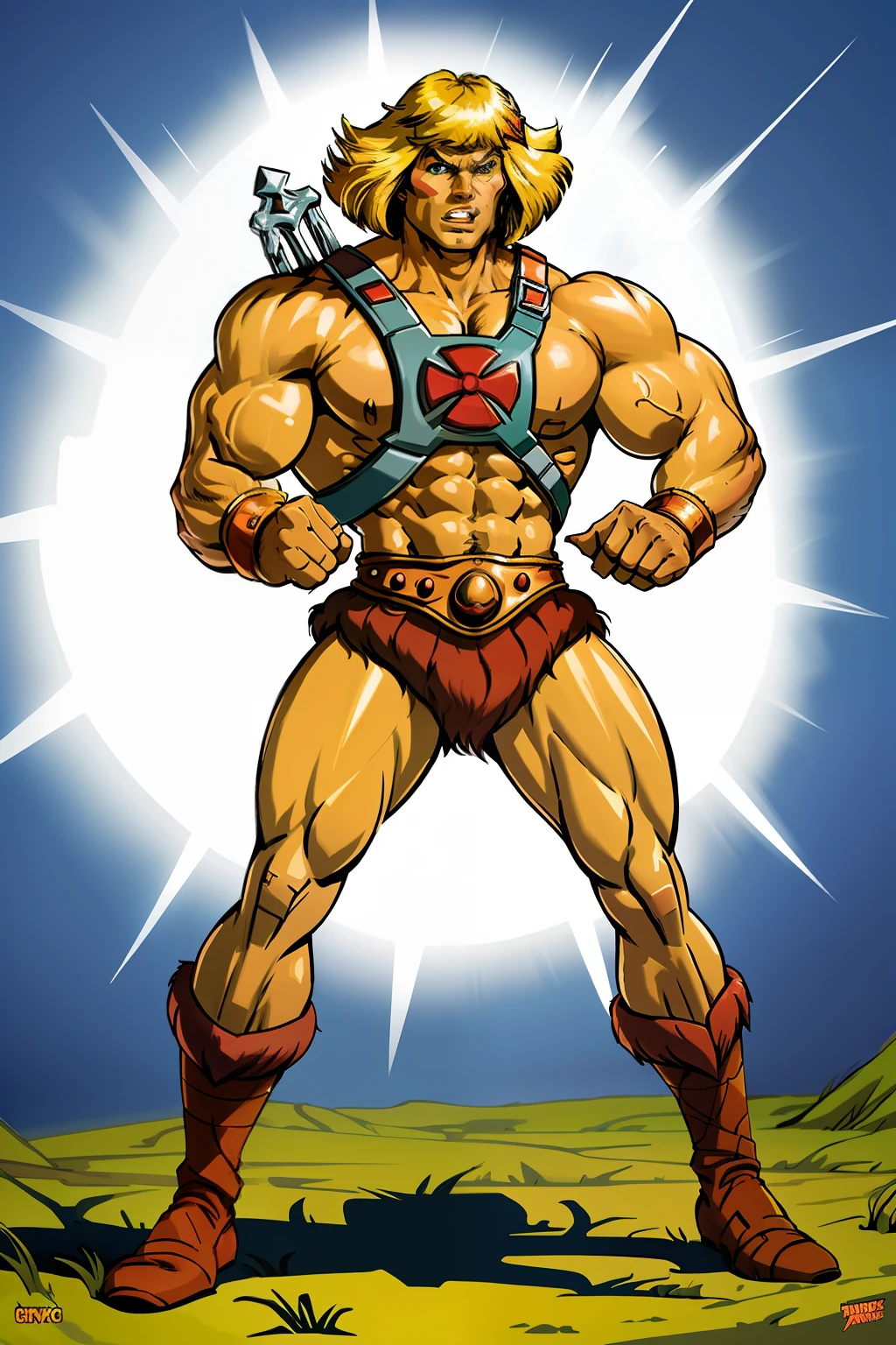 "He-Man, barbarous, melhor imagem, imagem de corpo inteiro, Original features, anos 80"