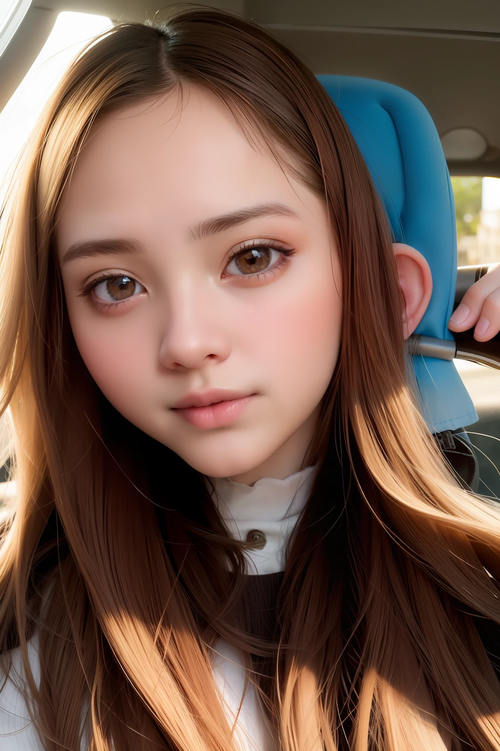 best quality, masterpiece, (realistic:1.2), 1 girl, brown hair, brown eyes,Front, detailed face, beautiful eyes