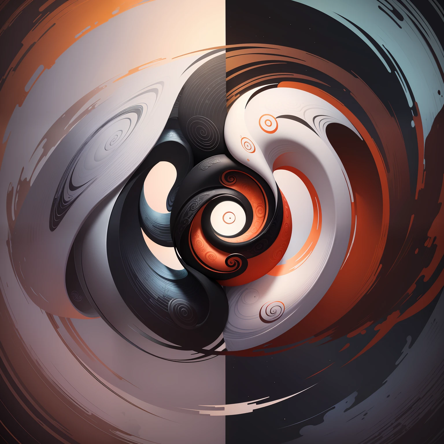 yin yang,Wagas, Taoism, 4k highly detailed digital art, duality, great digital art with details, harmony of swirly clouds, Beautiful artwork, inspired by Wu Wei, Beautiful depiction,Need