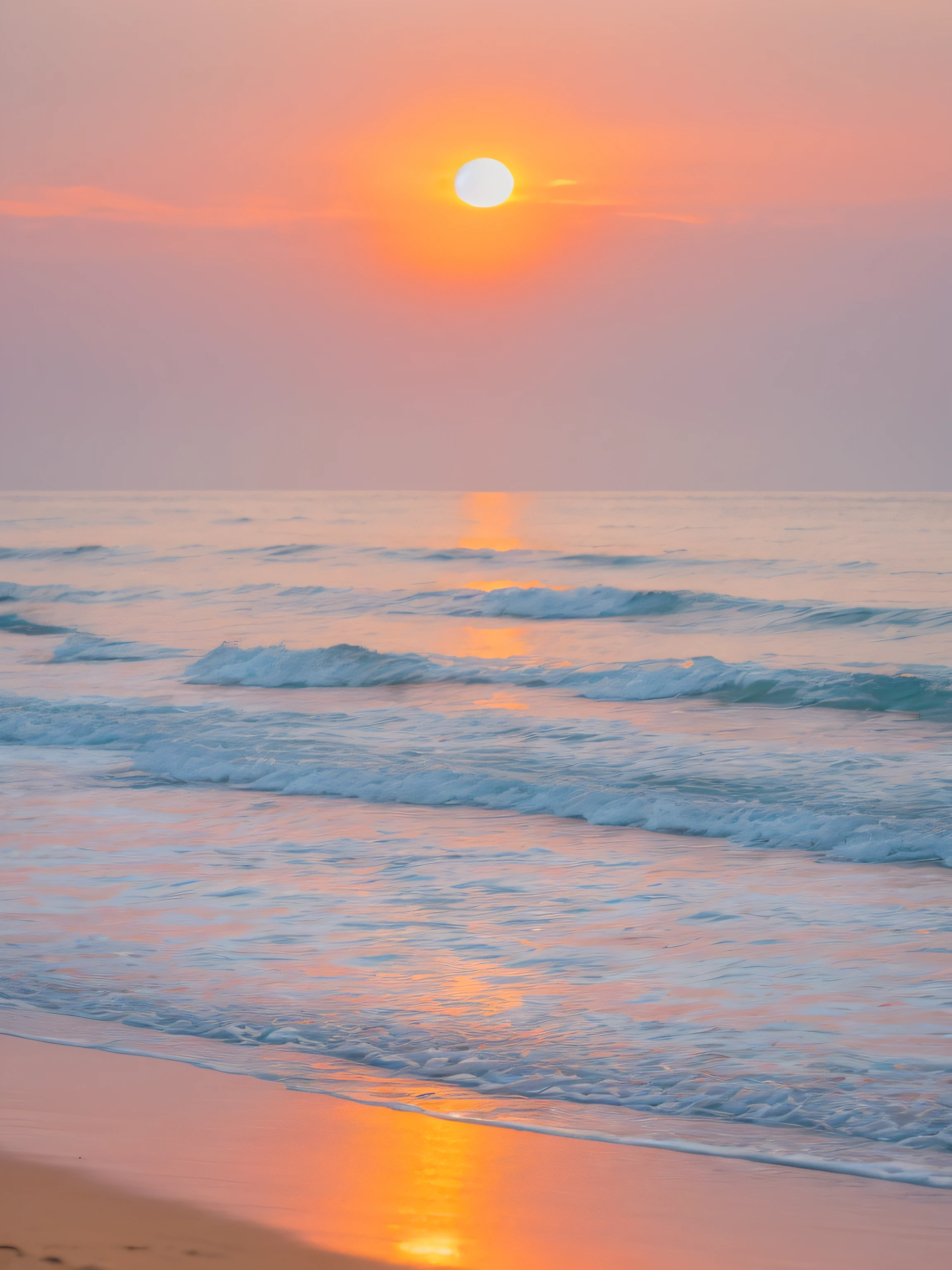 RAW photos,8K UHD, digital SLR camera, gentlesoftlighting, high high quality, filmgrain, 富士XT3,Ocean sunset, pastel colored sunrise, pastel orange sunset, Early morning sunrise, Sunrise, pastel sunset, beautiful sunrise, Morning sunrise, sunset at the beach, sunrise colors, which shows a beach at sunset, beach sunset background, sunset at the beach, vibrant sunrise, beautiful sunrise lighting, sunrise background, sunrise light, At sunrise