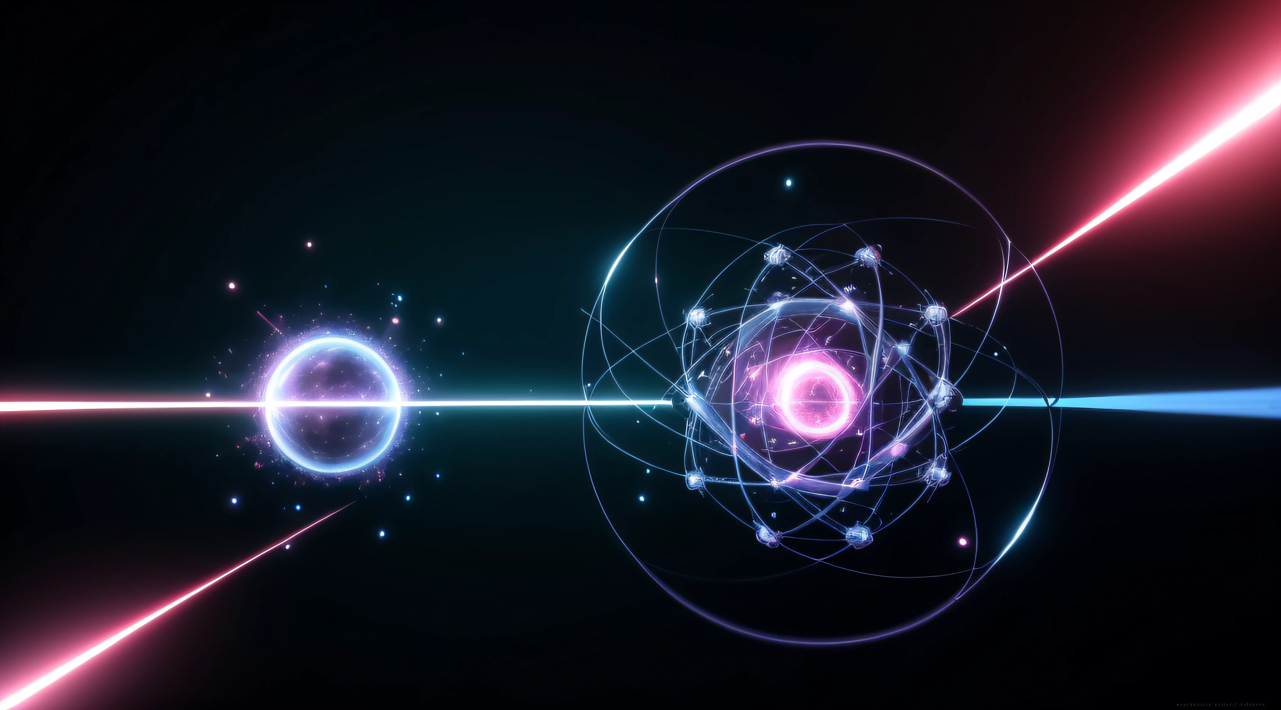 subatomic particles, detalhado, 4k, realista