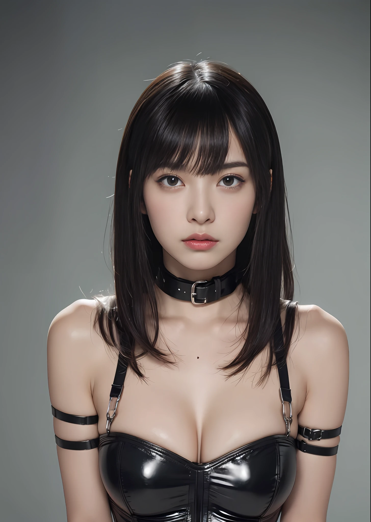 Angry Face, BDSM,slave,Rubber,Black Corset,Bondage,Collar,NSFW,((Best Quality, 8k, Masterpiece:1.3))), Crisp Focus: 1.2、(Layer Cut, Big:1.2),Beautiful Woman with Perfect Figure: 1.4、Slender Abs:1.2、Wet Body:1.5、Highly Detailed Face and Skin Texture、Detailed Eyes、Double Eyelids,Long Hair