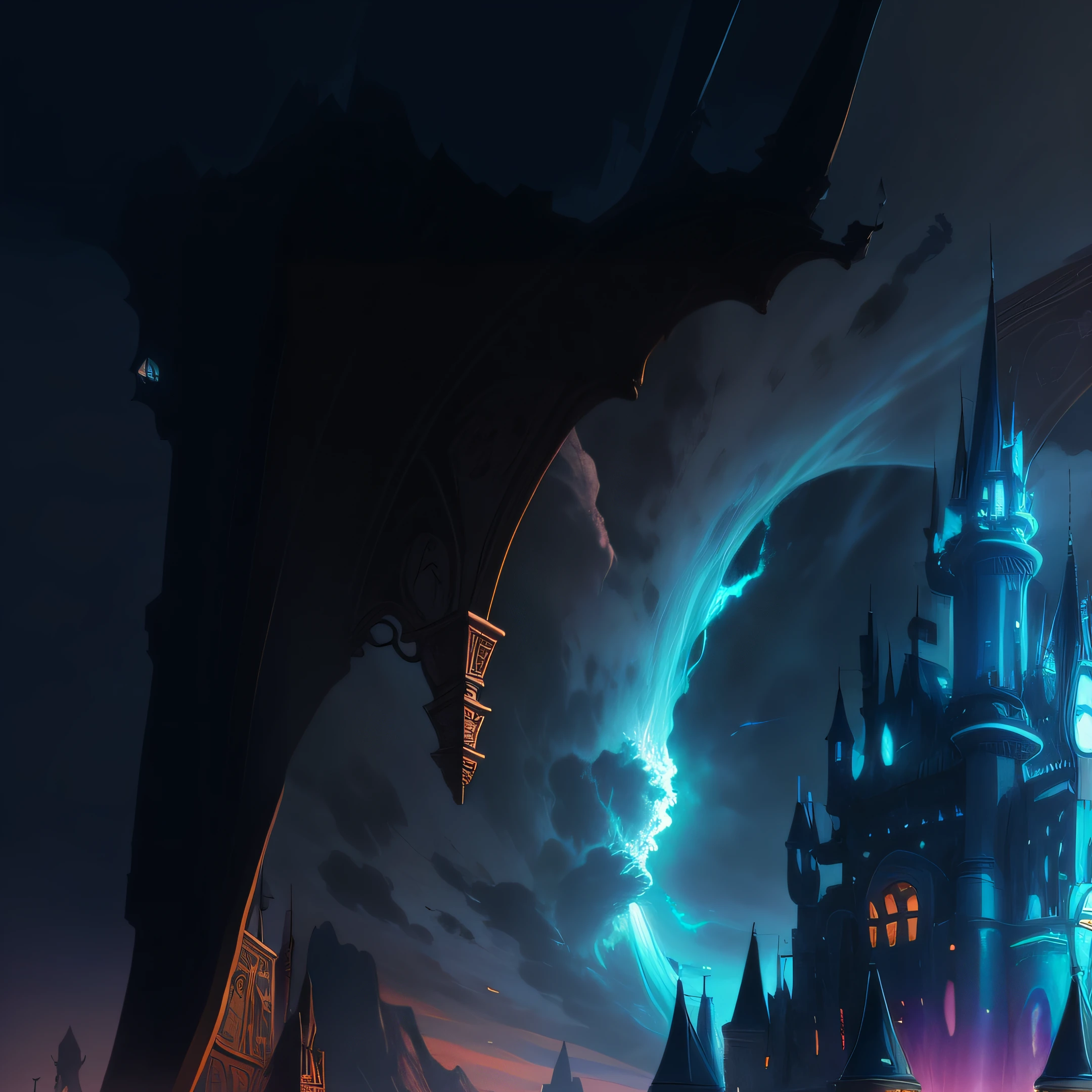 arafed castle with a man walking on a bridge in front of it, epic fantasy digital art style, fantasy art behance, fantasy art style, digital 2d fantasy art, andreas rocha style, detailed digital 2d fantasy art, epic fantasy art style, fantasy style art, magical fantasy 2 d concept art, 4k fantasy art, inspired by Andreas Rocha