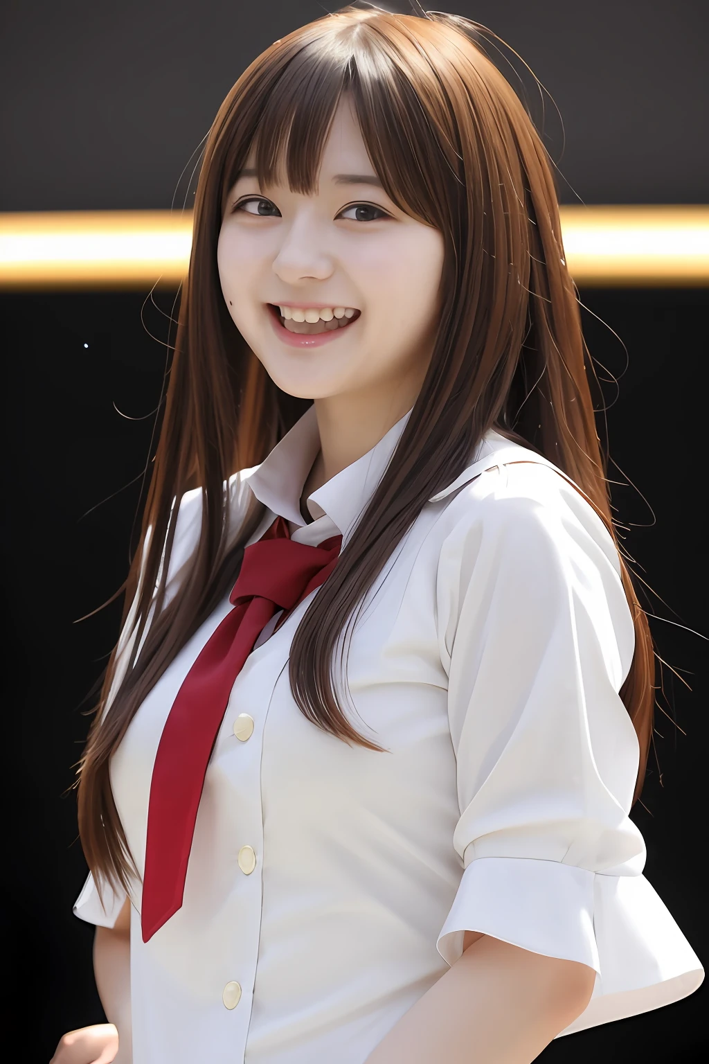 (8k, ultra high res, best quality, masterpiece:1.2),1girl in, Japan gravure models, Mideum straight-haired, Bangs, (pale skin:1.1),Cute Beautiful Girl,Large breasts, Naive and serious innocent girl,
break
grin, Pleasant feelings, happy feeling,
Dynamic Angle, Dynamic Pose, (fun posing:1.1),
(Innocent school idol_Singer's costume:1.3), On stage
break,
masutepiece, Best Quality, 8K, Detailed, Detailed face, Skin and hair, Hi-Res, Perfect Anatomy, Physically-based rendering, Photorealistic, symmetric clear eyes, Well-groomed face、乃木坂アイドル、韓国アイドル、女優、(20yr old:1.3)、glamor、hposing Gravure Idol、Adult actress、ren、Beautie、full body Esbian
