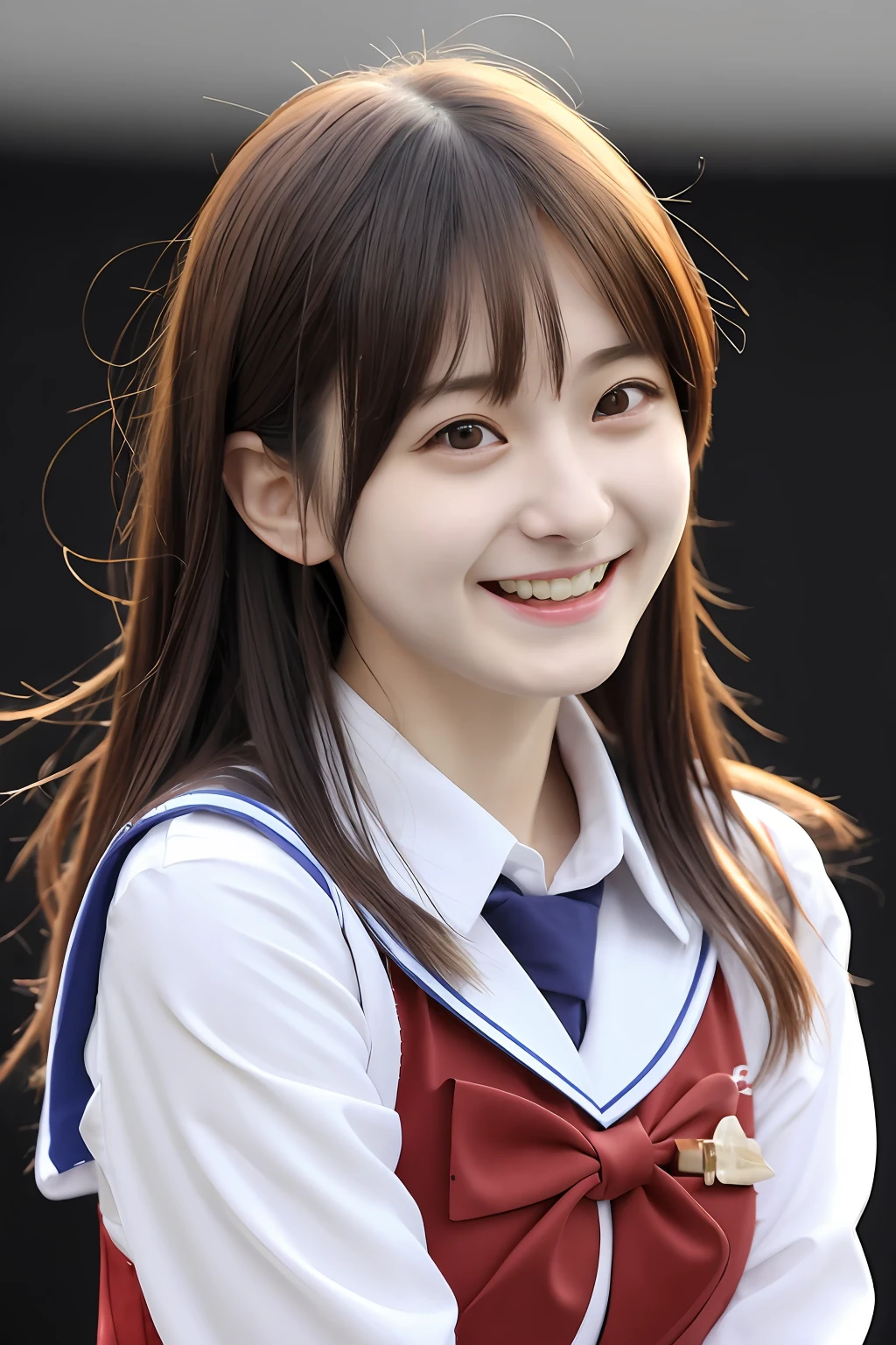 (8k, ultra high res, best quality, masterpiece:1.2),1girl in, Japan gravure models, Mideum straight-haired, Bangs, (pale skin:1.1),Cute Beautiful Girl,Large breasts, Naive and serious innocent girl,
break
grin, Pleasant feelings, happy feeling,
Dynamic Angle, Dynamic Pose, (fun posing:1.1),
(Innocent school idol_Singer's costume:1.3), On stage
break,
masutepiece, Best Quality, 8K, Detailed, Detailed face, Skin and hair, Hi-Res, Perfect Anatomy, Physically-based rendering, Photorealistic, symmetric clear eyes, Well-groomed face、乃木坂アイドル、韓国アイドル、女優、(20yr old:1.3)、glamor、hposing Gravure Idol、Adult actress、ren、Beautie、full body Esbian