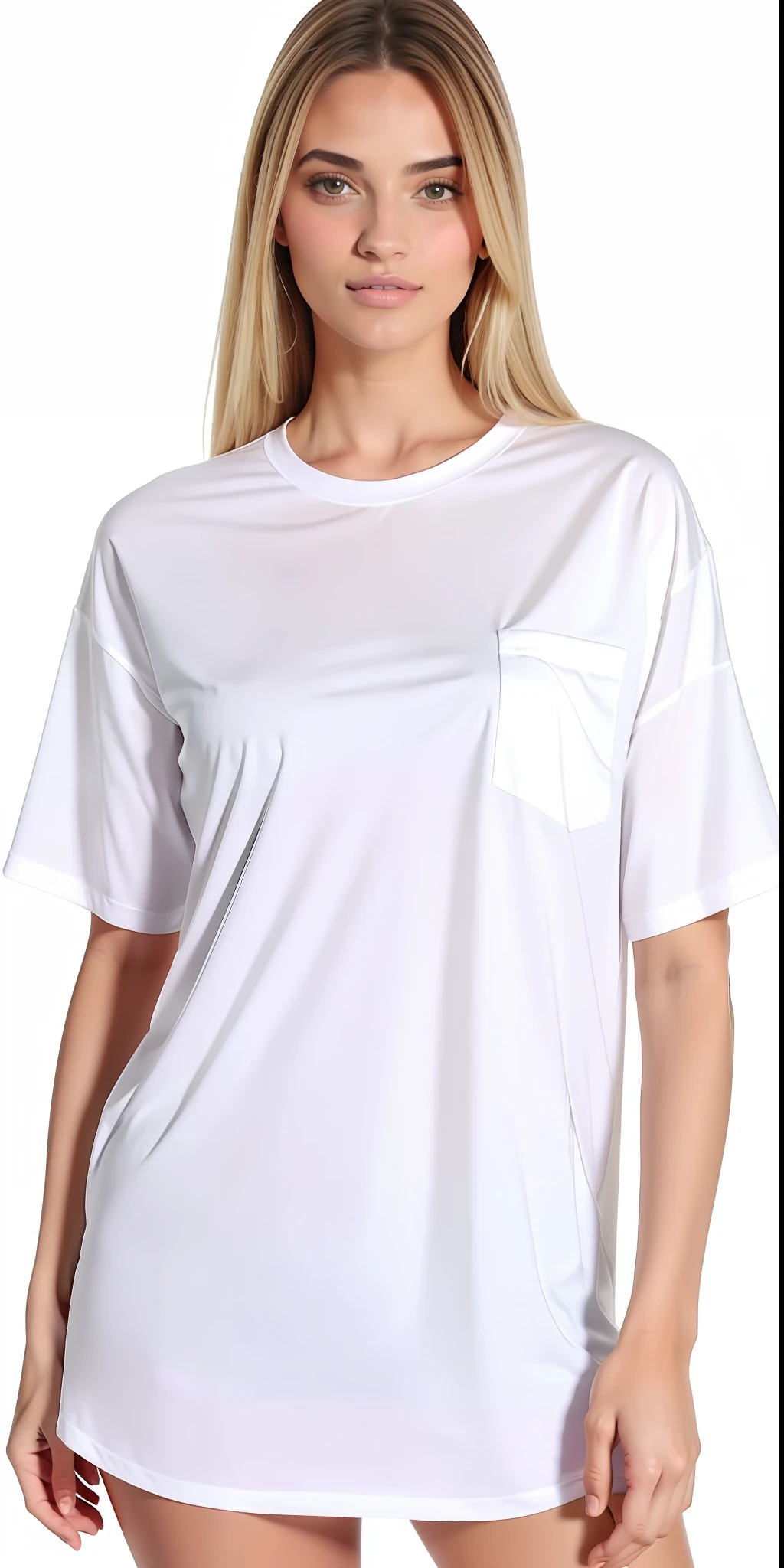 uma mulher linda vestindo uma camisa branca, camisa rasgada, lavagem neon branco, Roupa branca rasgada, com corte rasgado t - camisa, artista vestindo limpo, camiseta molhada, Roupas rasgadas, T-shirt branca, camiseta branca