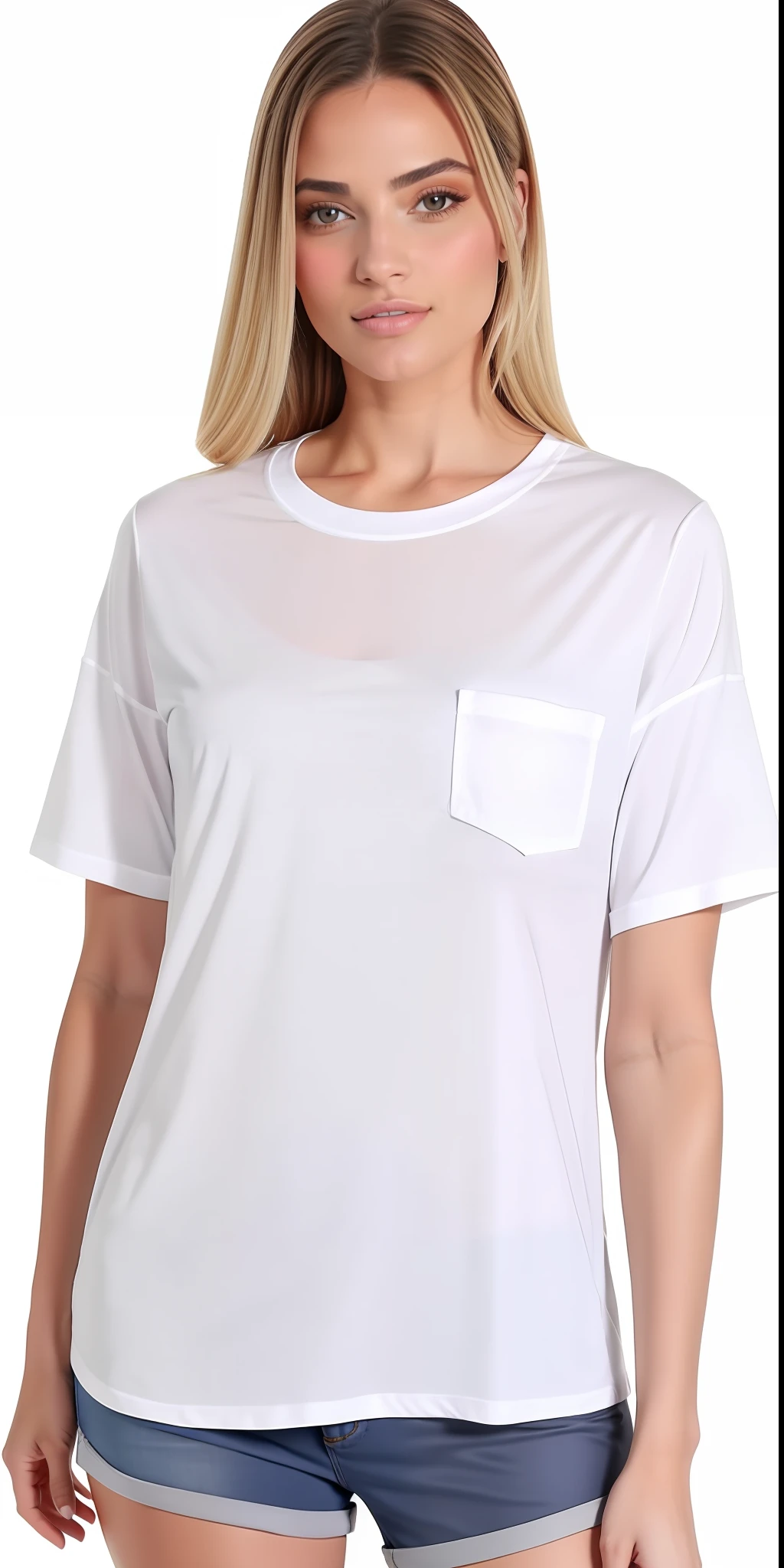 uma mulher linda vestindo uma camisa justa branca, camisa rasgada, lavagem neon branco, Roupa branca rasgada, com corte rasgado t - camisa justa, artista vestindo limpo, camiseta molhada, Roupas rasgadas, T-shirt branca justa, camiseta branca