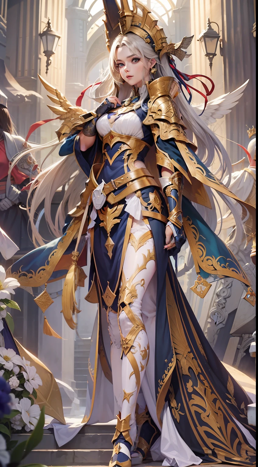 Beautiful woman in insanely intricate Tainted Paladin Outfit