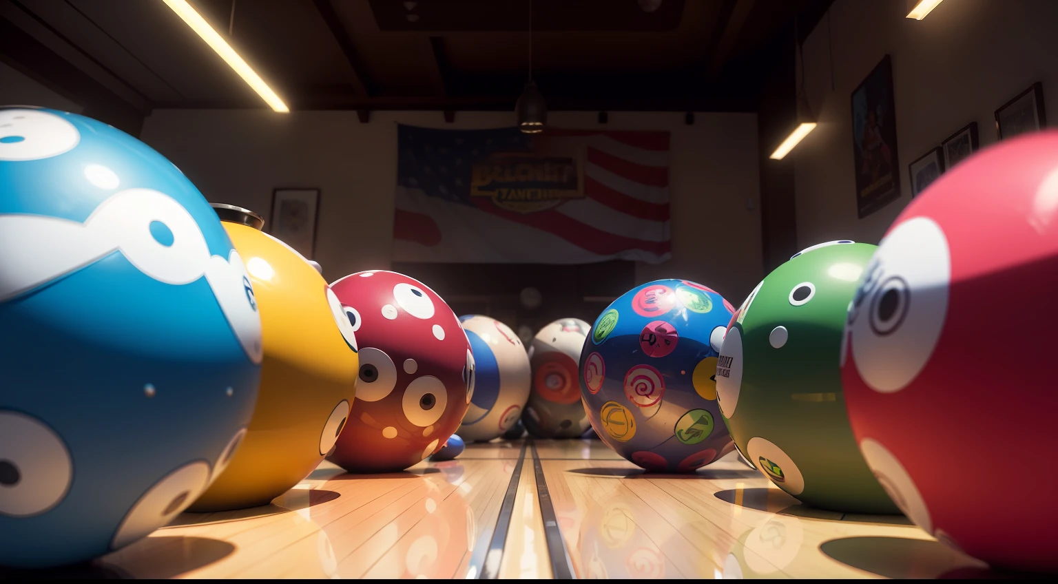 Bem-vindo(a) to the town of Bolicheville, A place where bowling is more than a sport, It's a real culture! Ao entrar nesta cidade vibrante, You will immediately be enveloped by an atmosphere of pure entertainment.
The architecture of Bolicheville is fascinating. As ruas parecem pistas de boliche gigantes, with the colorful pin-shaped buildings stretching over entire blocks. Each building represents a house of pins and reflects a unique theme. You'll find pins inspired by different eras, From the iconic '50s to shiny futuristic pins.
But it's not just the buildings that make Bolicheville special. The residents of this city have an infectious passion for bowling. Eles vestem roupas coloridas, com estampas de pinos e bolas de boliche, and even use themed props while playing.
Bolicheville's bowling balls are true works of art. They come in a variety of vibrant colors, as lime green, shock pink and electric blue. Ademais, are decorated with unique designs that represent the personality of each player. These futuristic balls are not only visually stunning, they also have advanced technology to help improve player performance