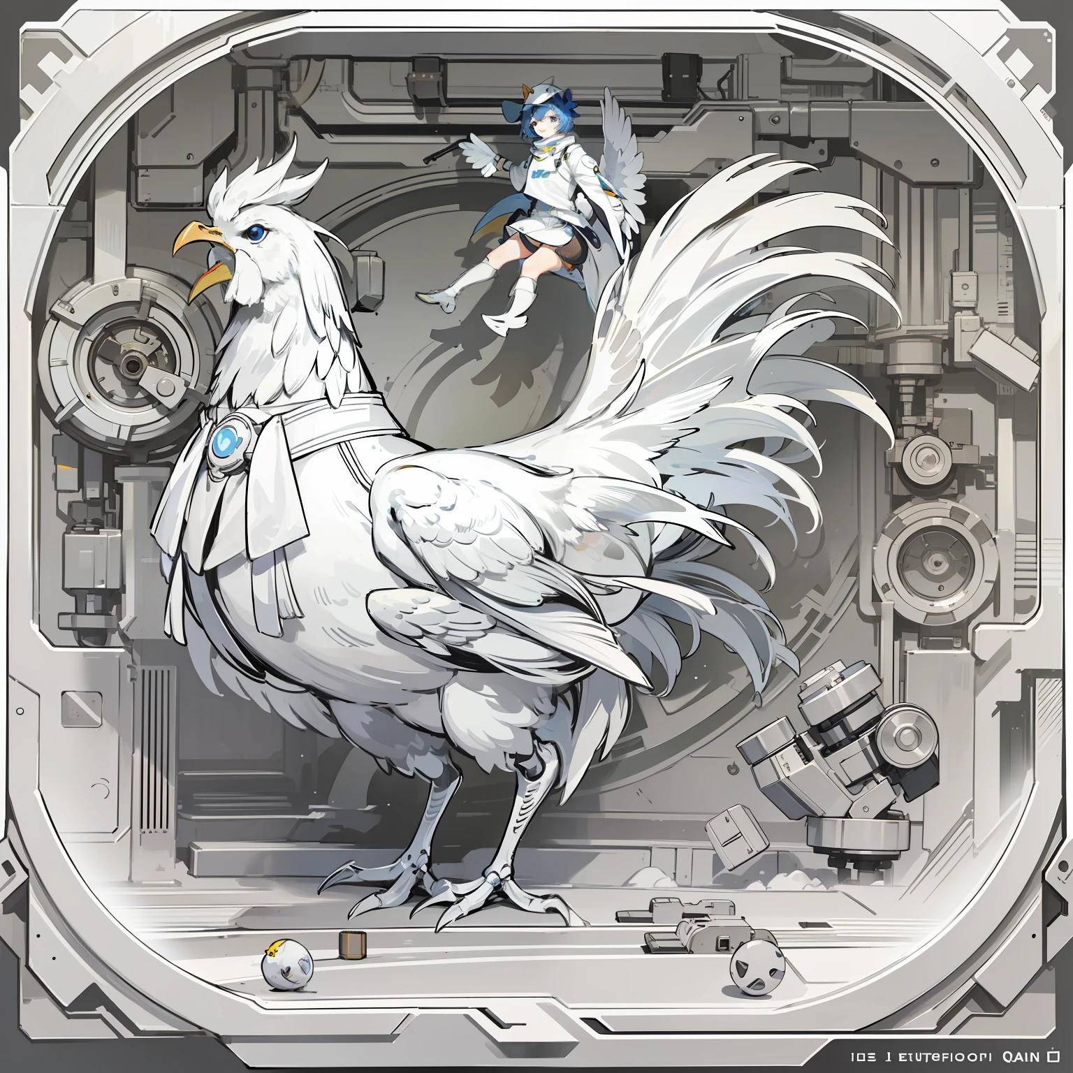 Q version，quadratic element，A mechanical war snake as big as the starry sky，Background with：white colors，angled：Elevation viewing angle，best qualtiy
