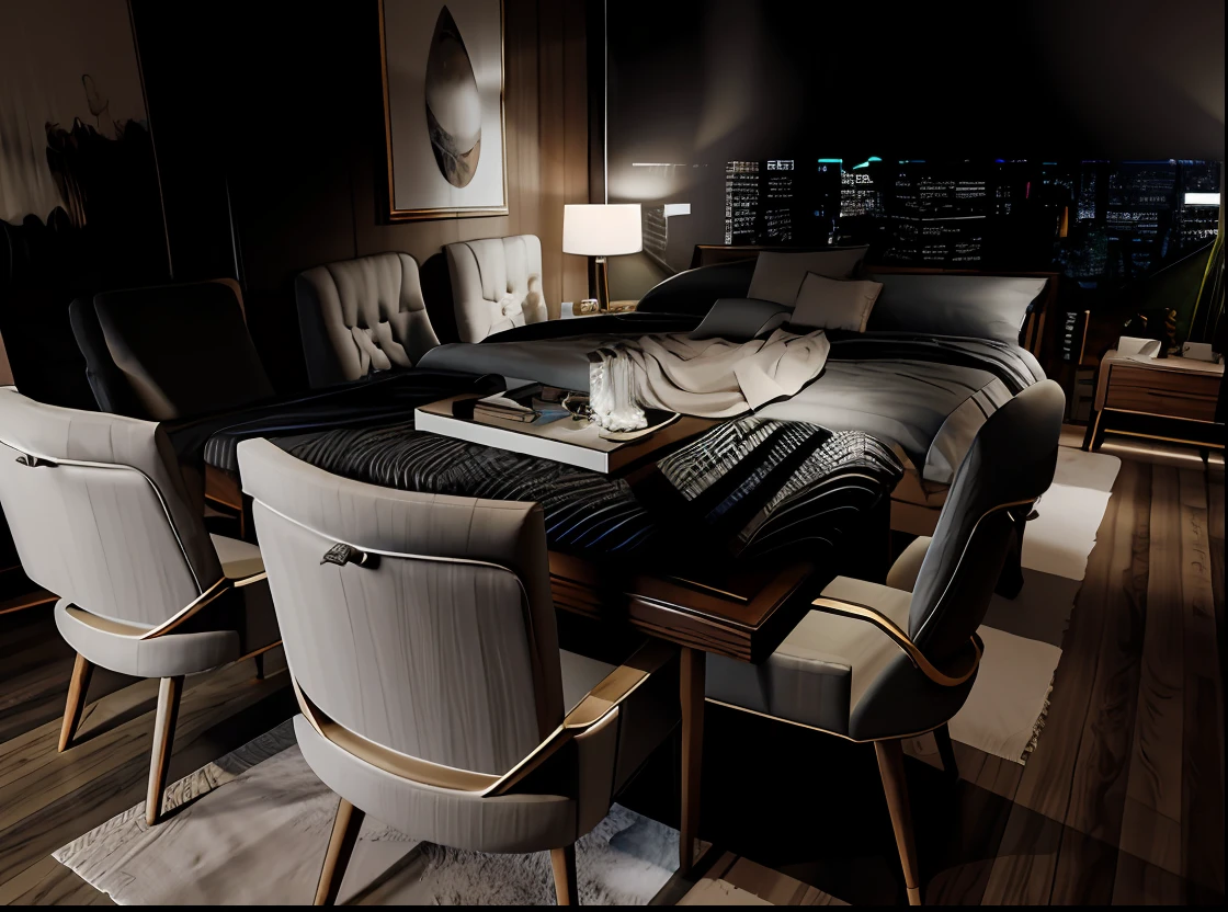 ((masterpiece), best quality, ultra realistic, super detailed, [(raw photo, 8k, ultra high res:1.1)], [nightlight:1.2 DAYLIGHT], good contrast, [(32k:0.6, ultra realistic:0.8)], (bedroom:1.1))
