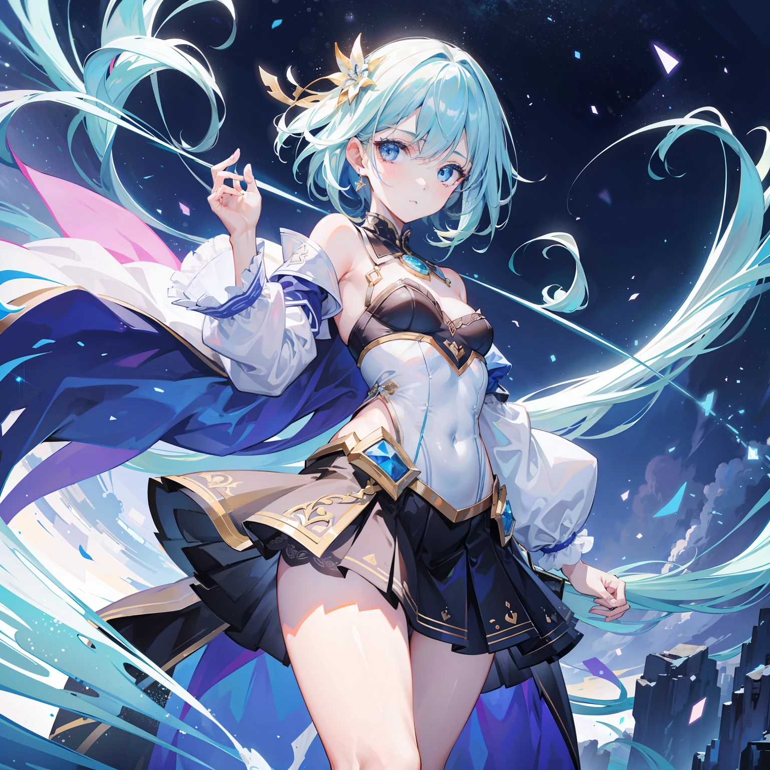 best qualtiy, tmasterpiece, 1girll, beauitful face, (photograph realistic:1.3), edge lit, (highdetailskin:1.2), 8K Ultra HD, high high quality, A high resolution, 4K, 8K, Optimal proportions of four fingers and one thumb, (Cute 1girl), mediuml breasts, short skirt,(Grimacing:2.233),(Clear and beautiful eyes:1.57),Small nose