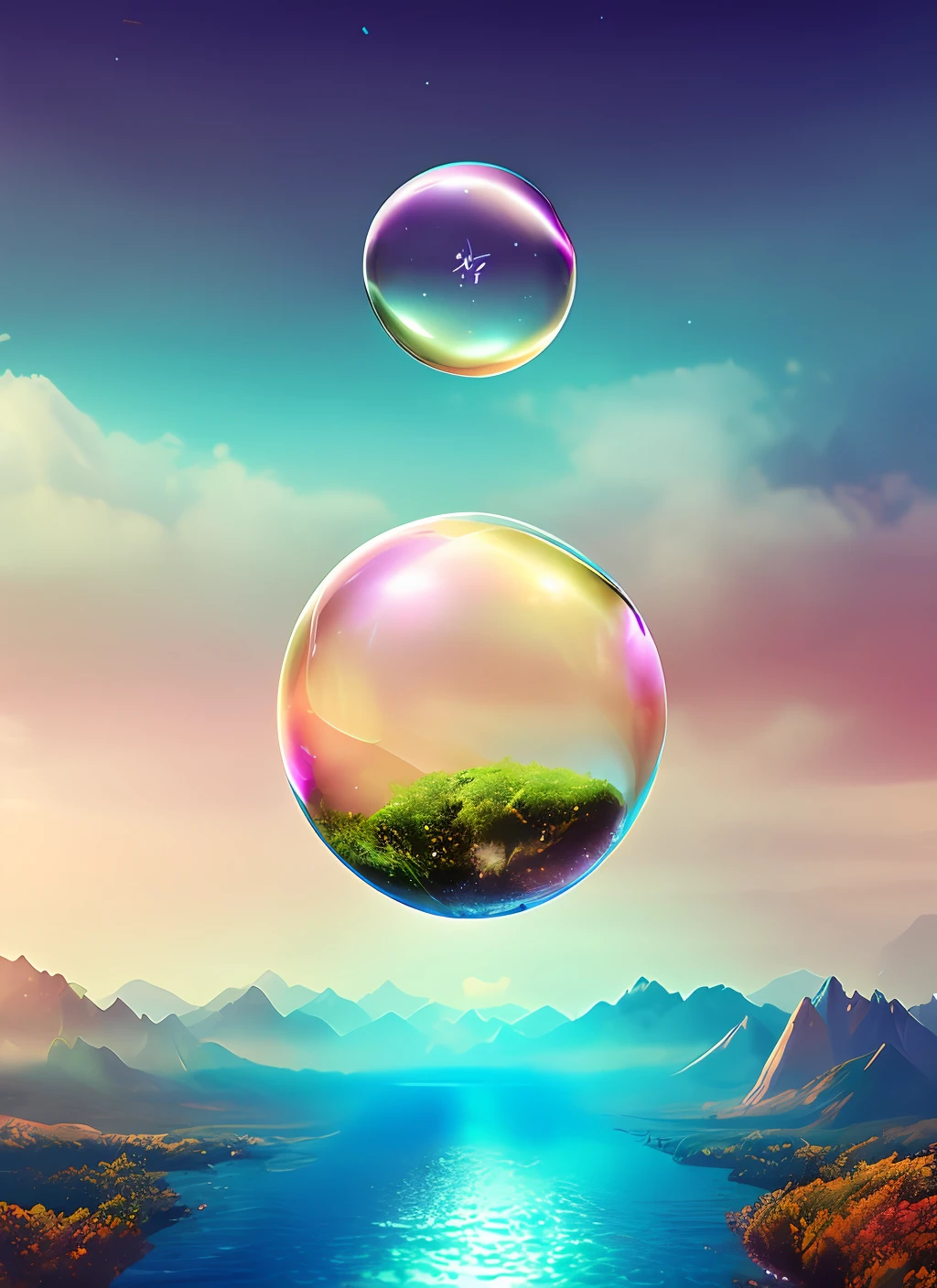 (fantasy-inspired:1.2)(Finch Punk:0.8)Colorful soap bubble-like hallucinations、Michael、PUNK ROCK、High Details、8K、Sharp Focus、natural soft light、film grains。