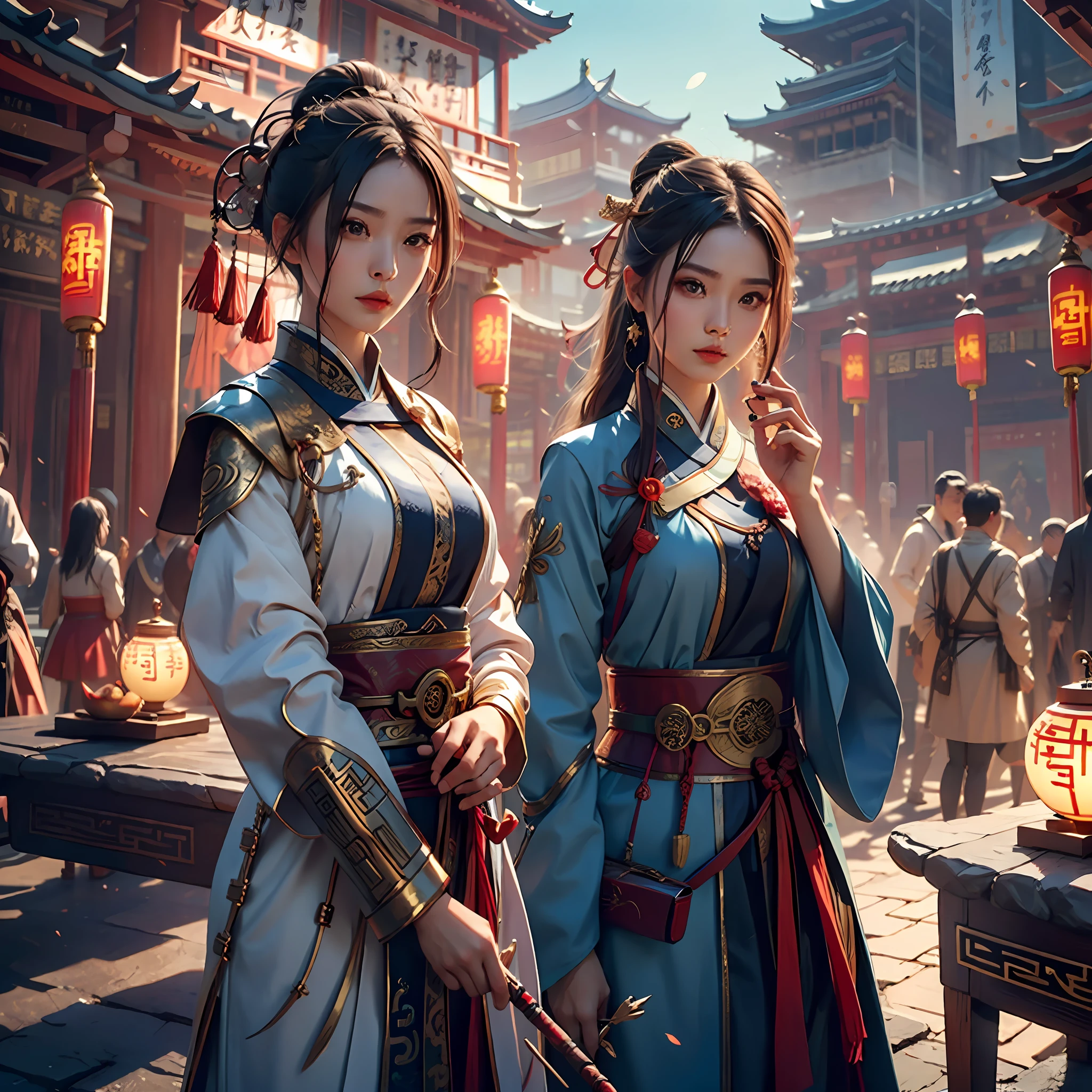 best qualtiy,tmasterpiece,超高分辨率,(realisticlying:1.4),xiuxian,arma,bow and arrows,Detal Face,
1girll,独奏,arma,,(Magical Circle:1.2),xiuxian,The upper part of the body,a beauty girl,full bodyesbian,Classical Chinese architecture,jacket,buliding,