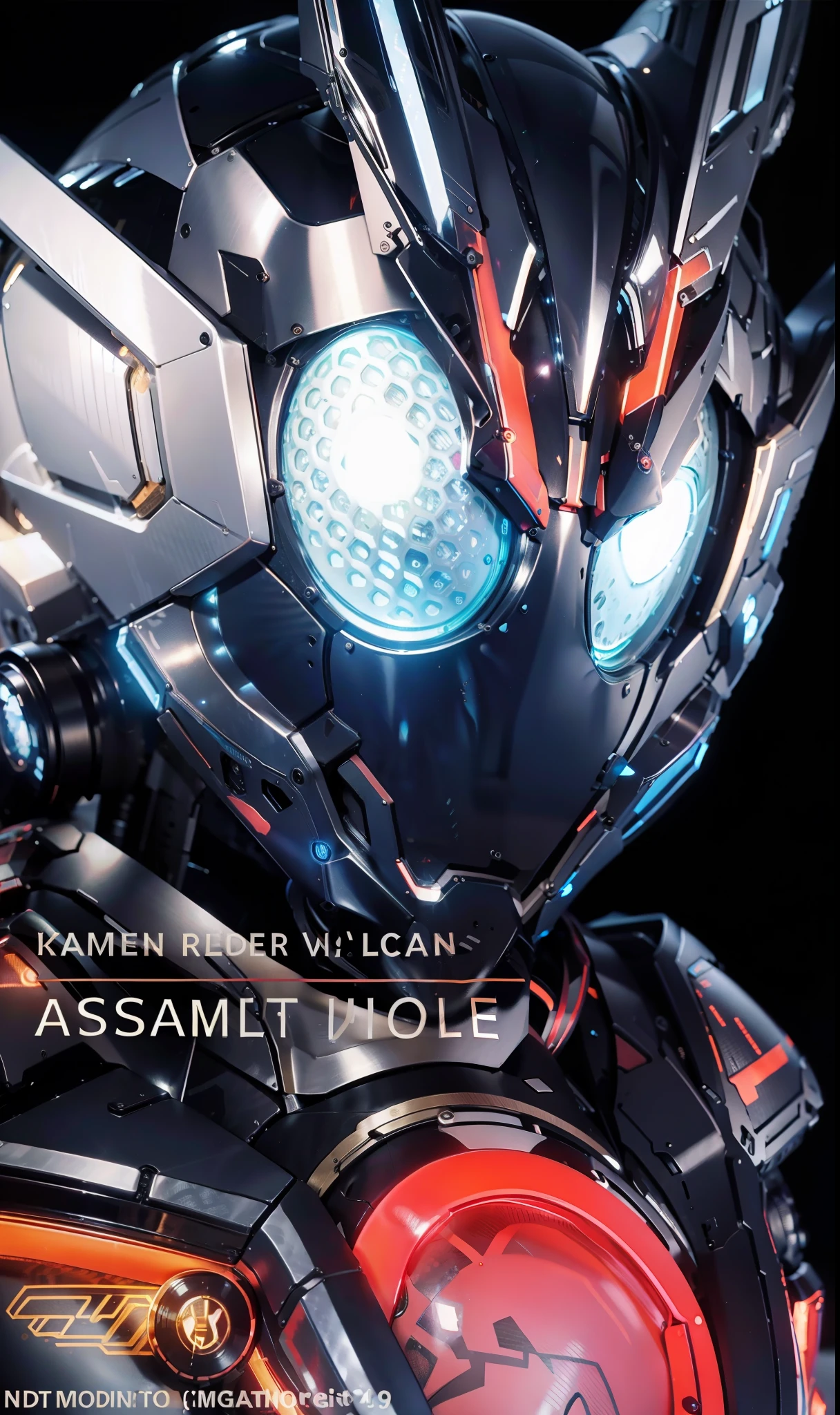 Realiy，photorealestic，Machinary，mechs，Technologie，musculous，glowing light eyes，Burly body，style of photography，Real scenery（Metallic texture 1.8）（Excess detail 2）（High resolution1.6）（4K clarity1.9)（Carbon fiber 1.5）（Metal reflection 1.5），Neon lights，obi strip（1:1）