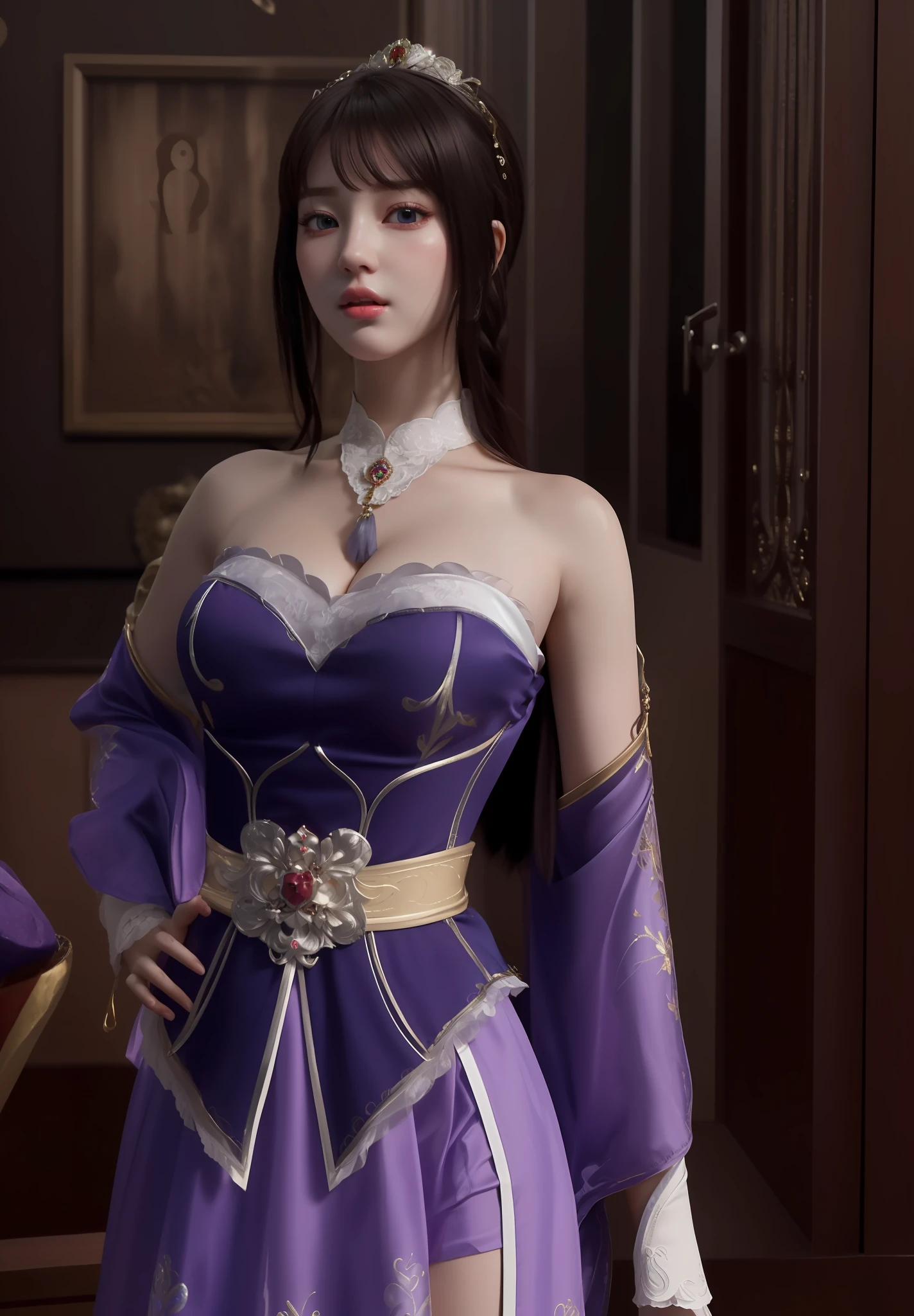 masterpiece, best quality, extremely detailed 8k, ultra hd, ultra-detailed, highly detailed, highly realistic, ultra-realistic, hyperrealistic, hyperrealism, (1girl:1.5), (solo:1.5), (beautiful Suzy:1.7), (beautiful cute Russian:1.7), anatomically correct, (detailed realistic skin texture), (realistic big breasts), slender abs, (closed mouth:1.25), nsfw, dynamic pose,