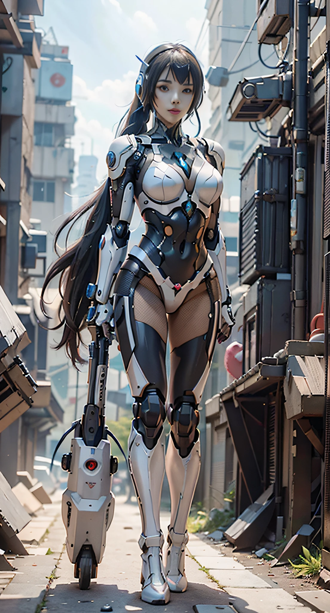 8K， best qualtiy， tmasterpiece， 超高分辨率， （真实感： 1.4），Allard woman in futuristic suit and headphones, girl in mecha cyber armor, cyberpunk anime girl mech, japanese cyborg, cyborg - girl, beautiful girl cyborg, Cyborg girl, perfect anime cyborg woman, female cyberpunk anime girl, cyberpunk anime girl, female mecha, very beautiful cyberpunk samurai, cyberpunk suit, perfect cyborg female, Cute cyborg girl