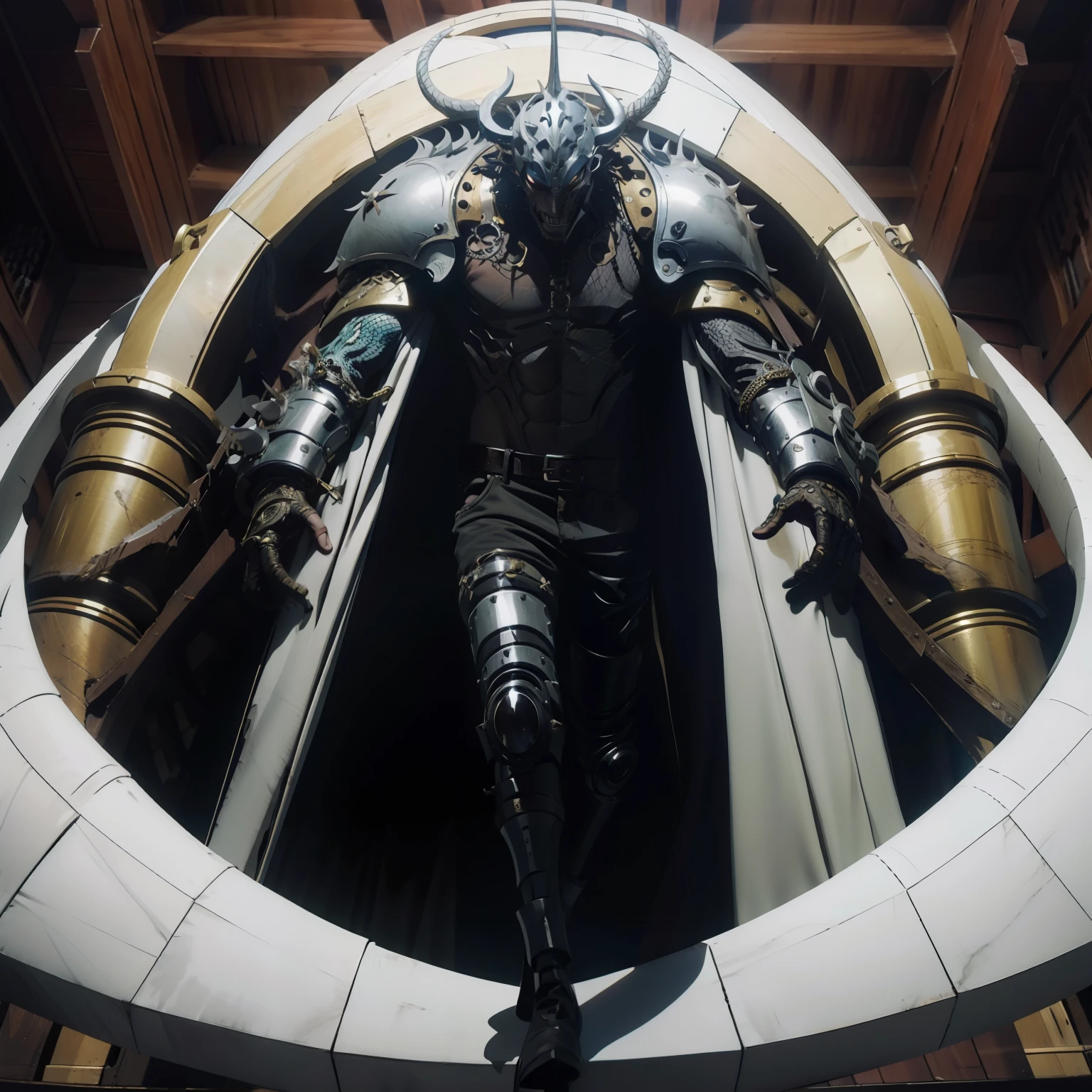 Dragon Knight,He has a long sword in his hand,large tall