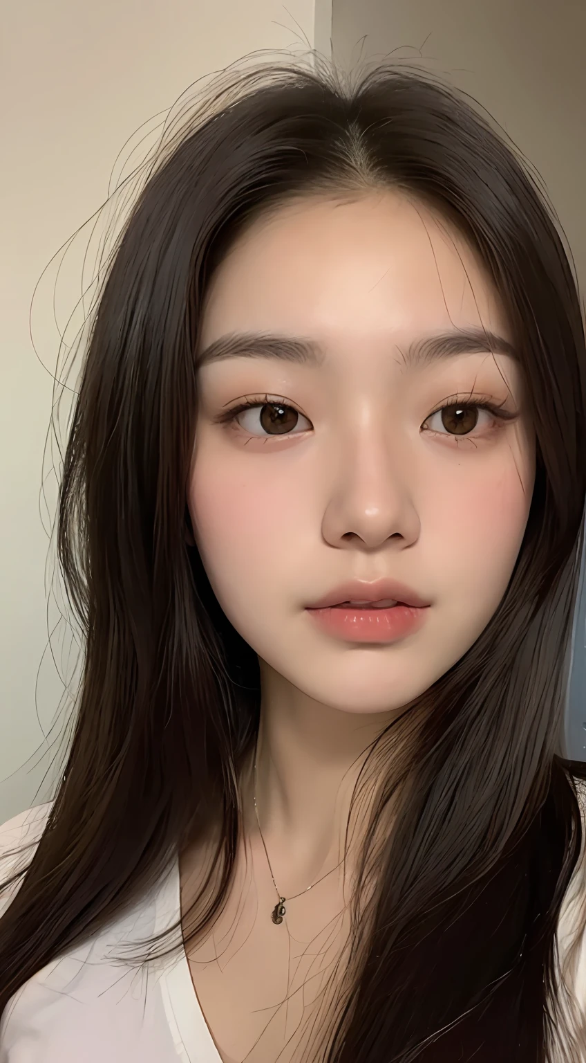 Beautiful 22 year old girl, passport photo, perfect ten, facial quality