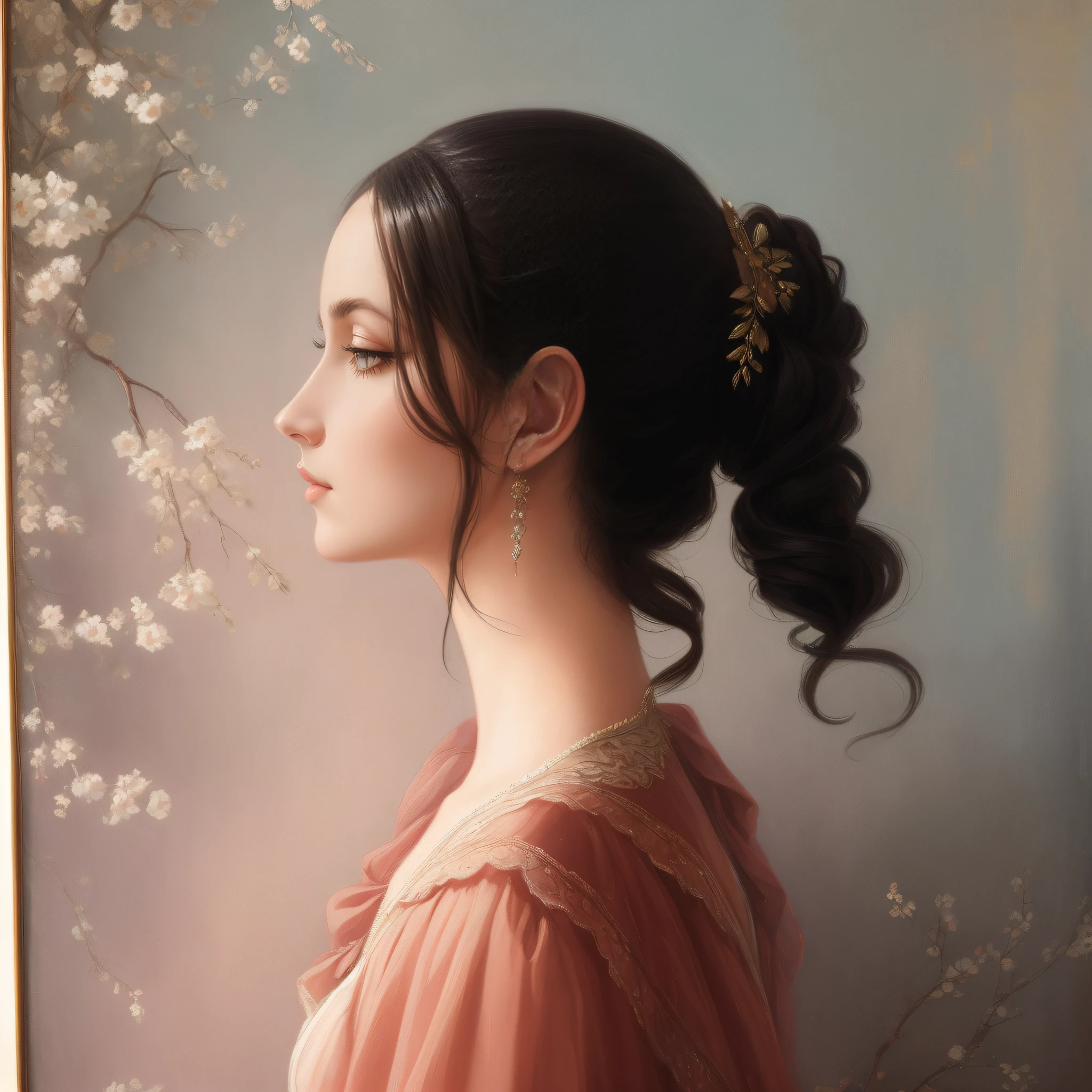 beleza atemporal: A glimpse into the elegance of the Victorian era through this stunning oil painting portrait --auto