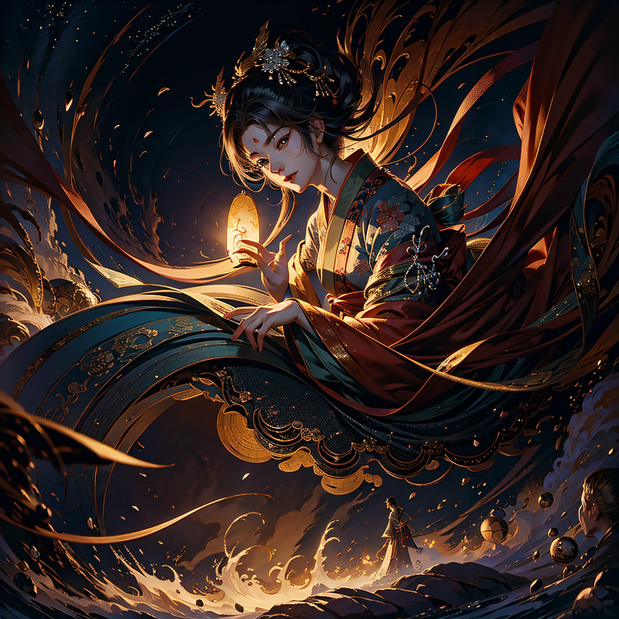 AMATERASUOOMIKAMI、​SANSHUNOJINGI、masterpiece、realisitic、8K