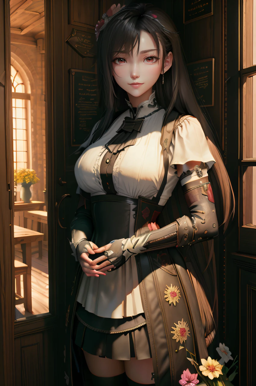 Eye squint,The expression is calm and gentle,One side of the mouth smiles
