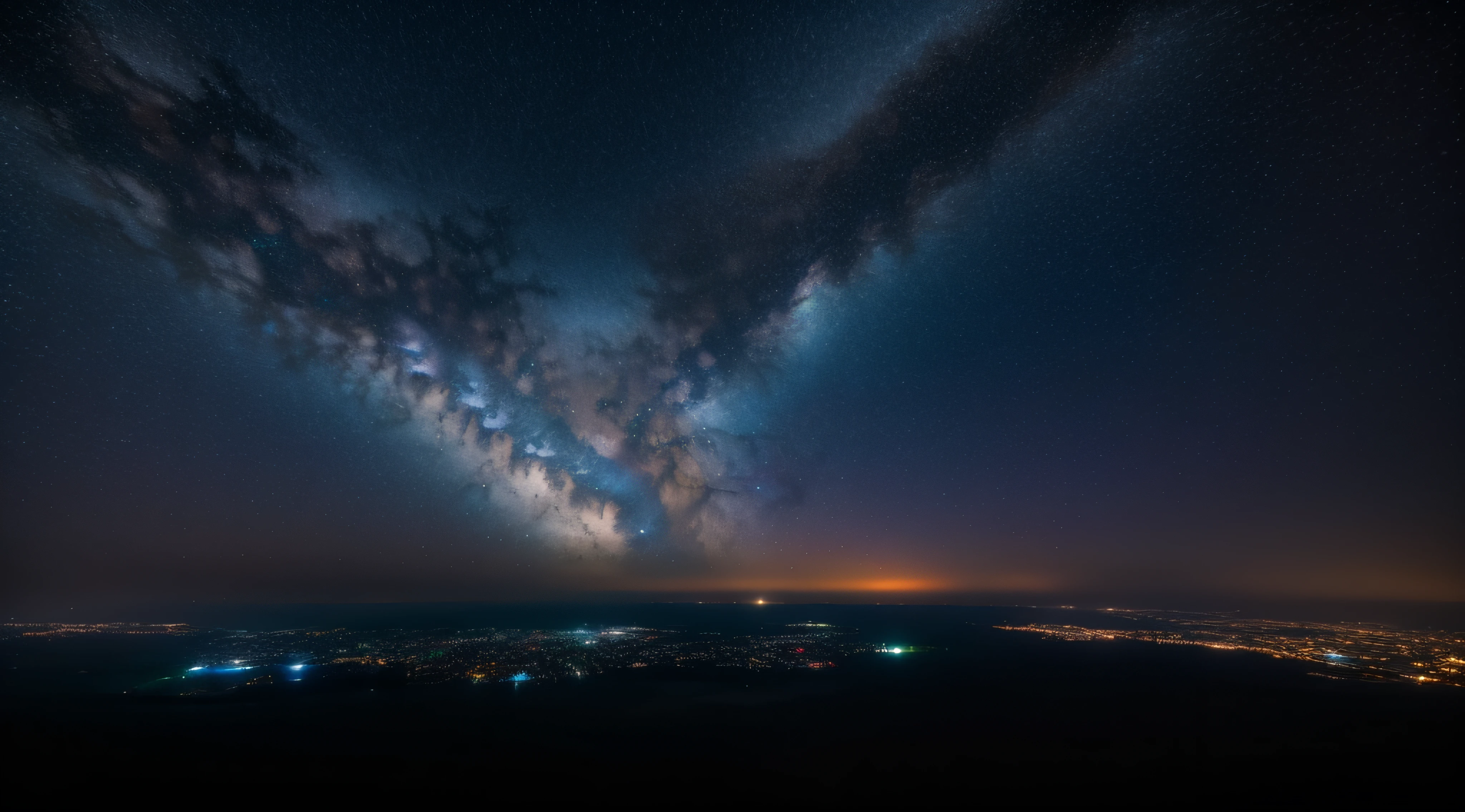 A beautiful sky, with a view of the galaxy and its stars, realista, 4k, detalhado