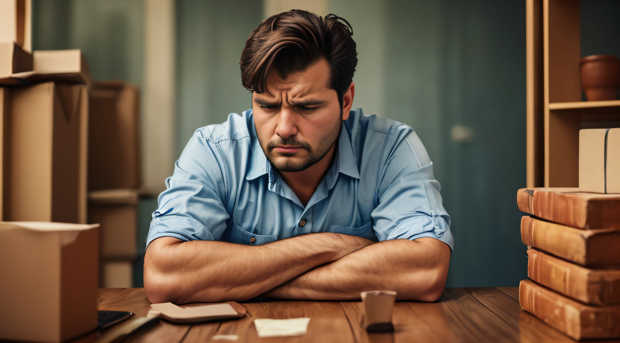 man sad because he lost his job