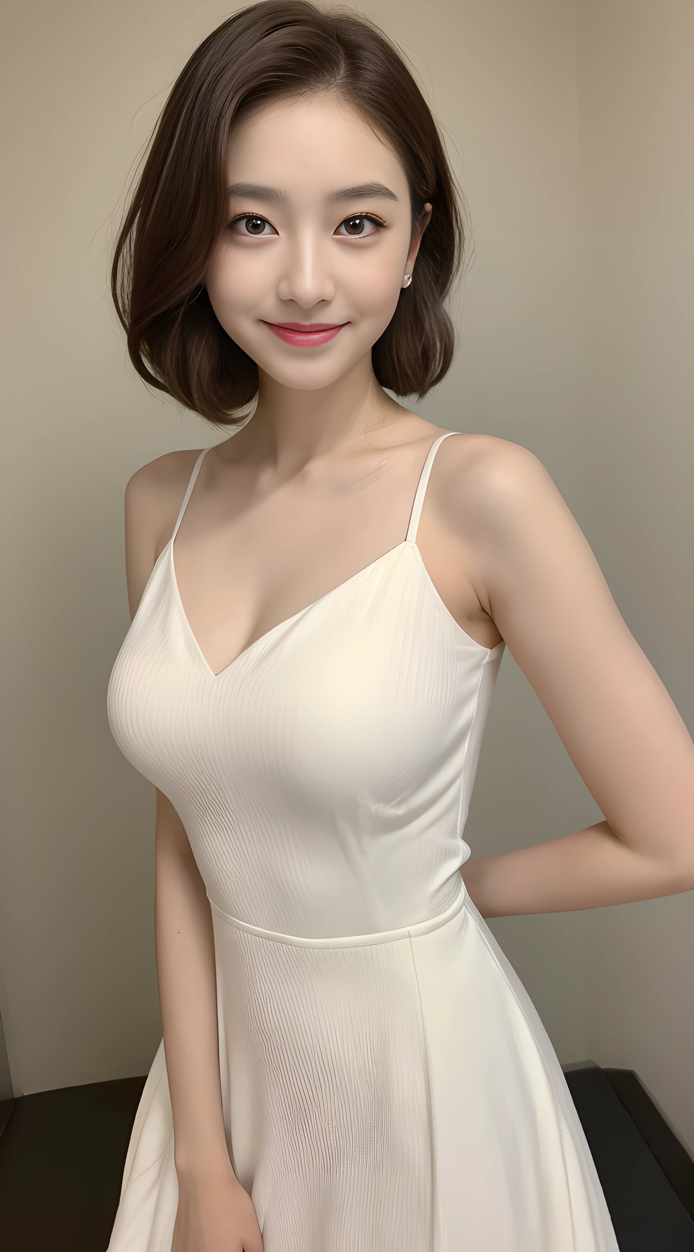 ((Best Quality, 8K, Masterpiece: 1.3)), 1girl, Slim Abs Beauty: 1.3, (Hairstyle Casual, Big Breasts: 1.2), Dress: 1.1, Super Fine Face, Delicate Eyes, Double Eyelids, Smile, Home