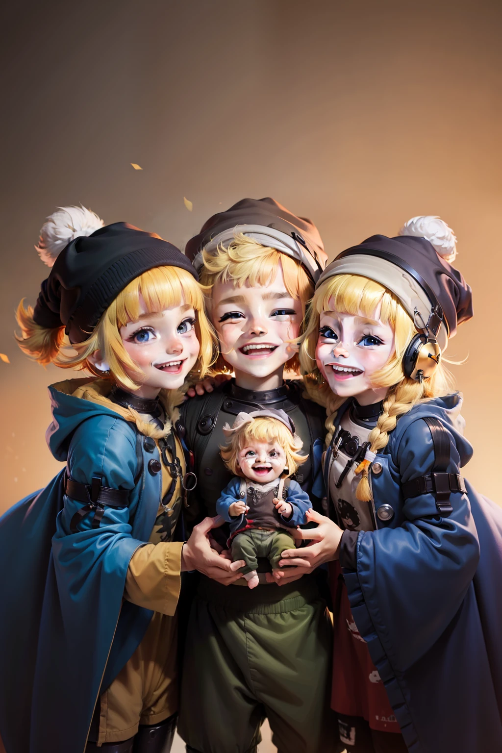 Three happy s