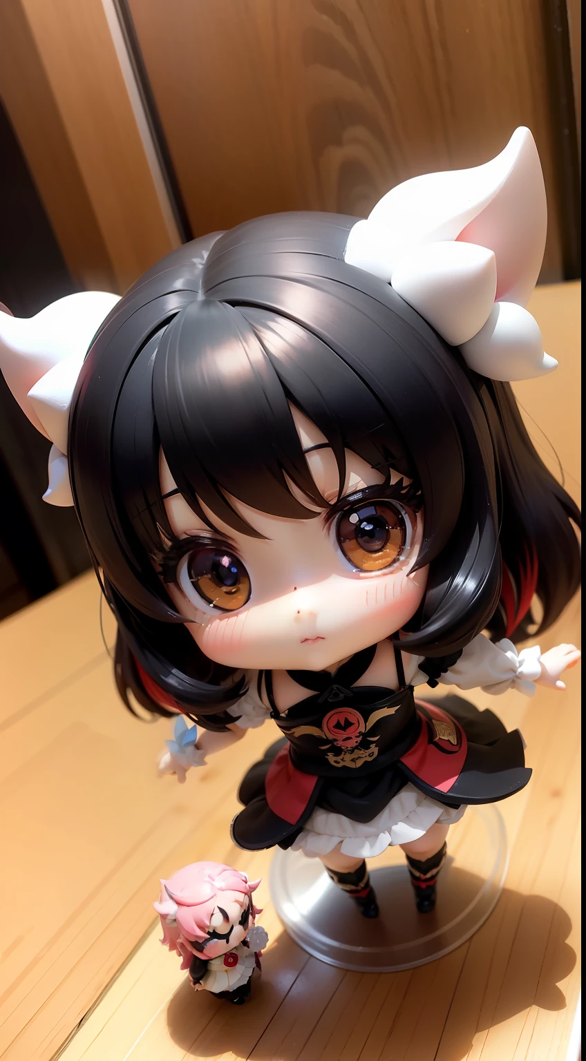 a beauty girl、Soio、super precision、accuracy、nendoroid、Chibi、Multicolored hair color、kawaii、Fantasia、Small devil、Flying