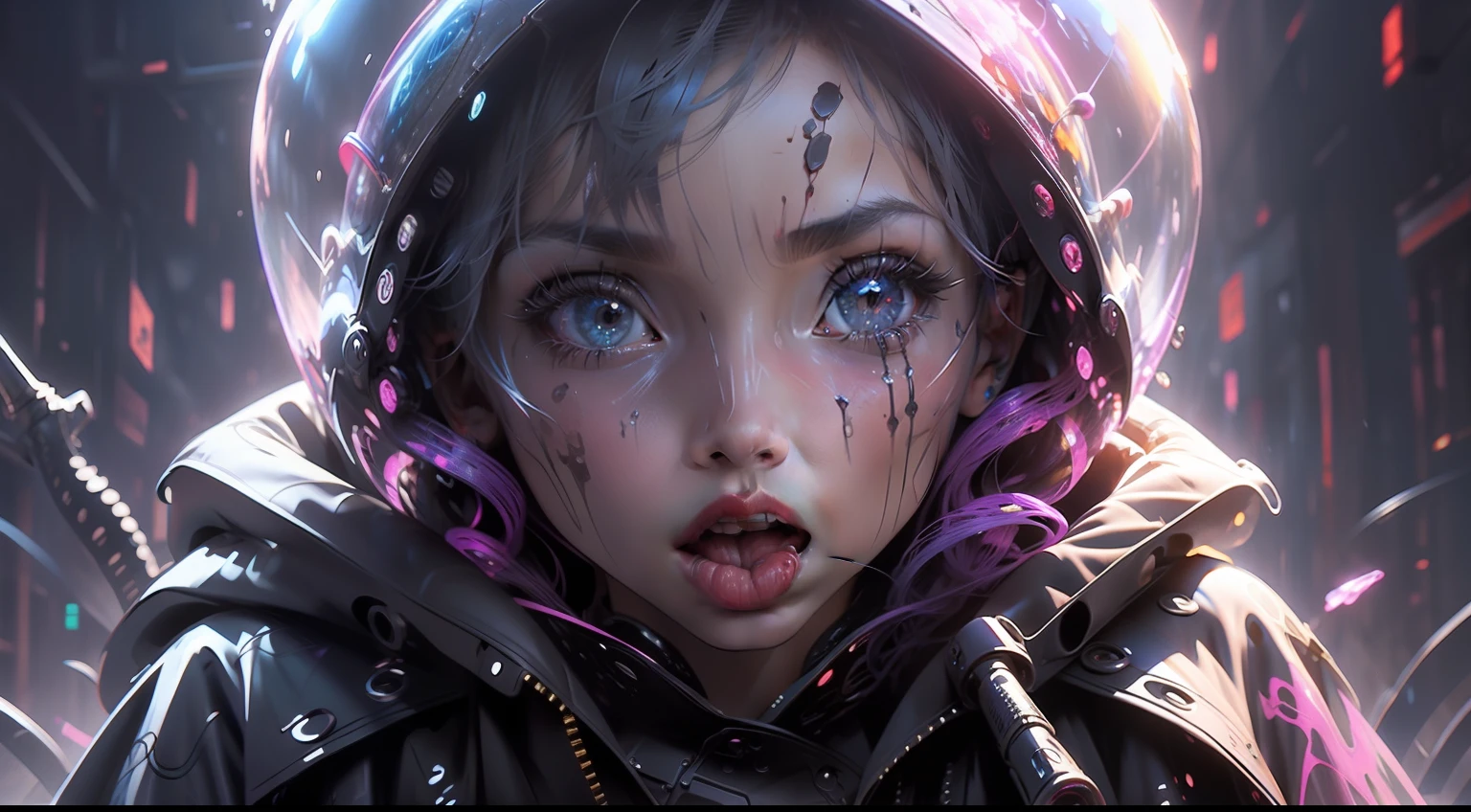 "Unique alien race,The mind has its own world",Stick out your tongue,and there is blood on the corners of your mouth