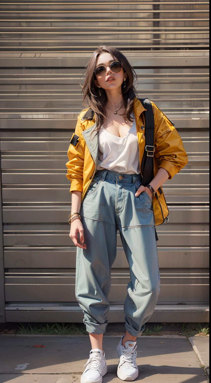 Beautiful woman in insanely Urban Chic Outfit