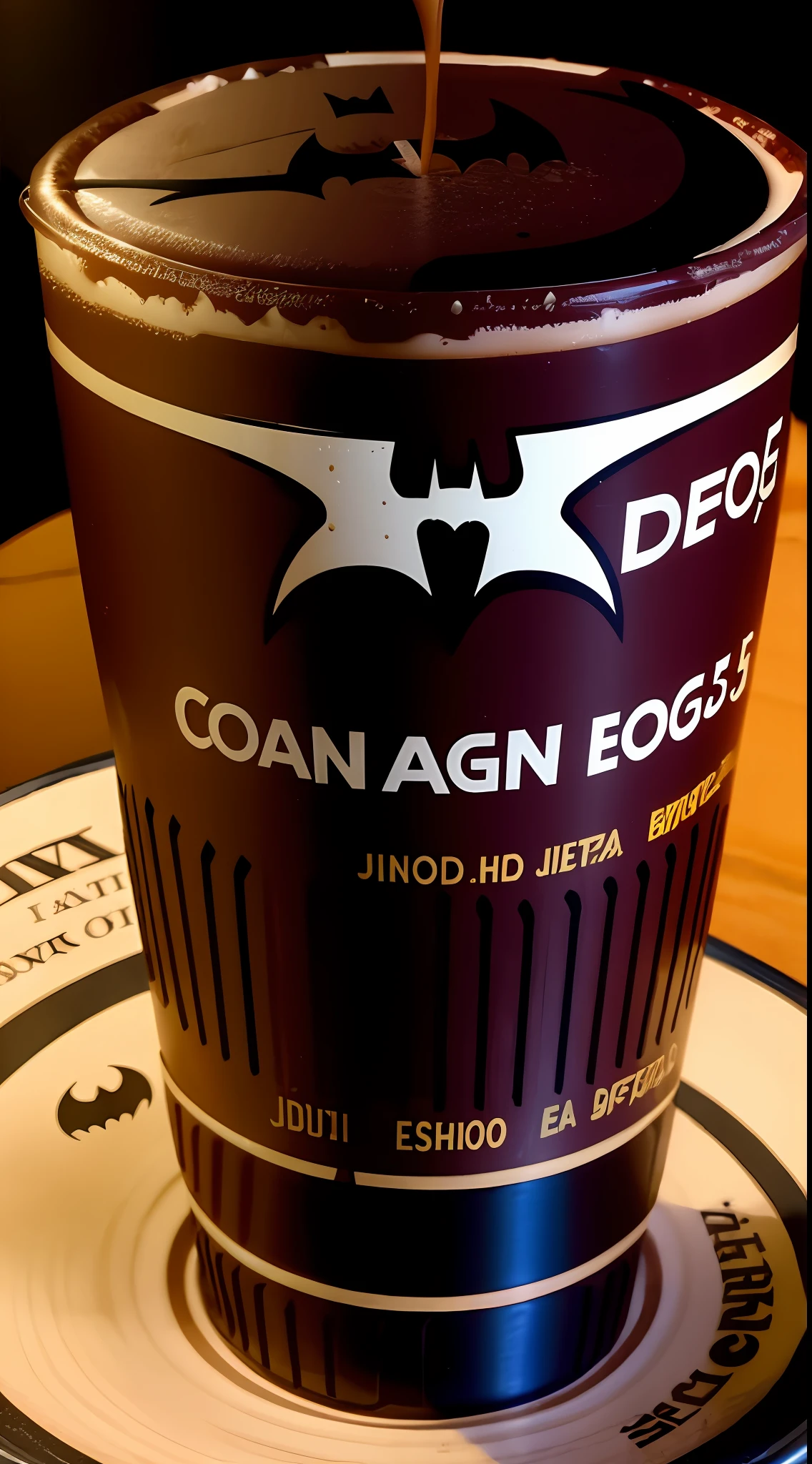 batman drink coffe, filled with satisfaction, Canon EOS 5D Mark IV telephoto lens