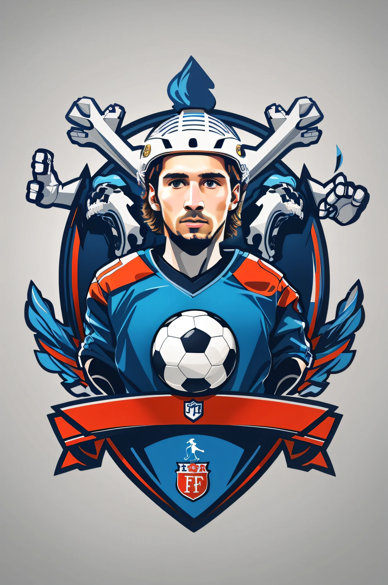Football player without helmet,Similar to Messi