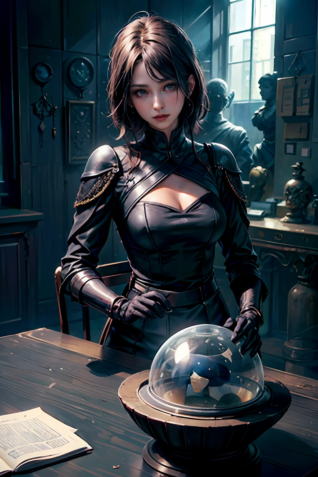 1girl,solo,masterpiece, best quality,fantasy,dark,shadow,
face is important,boy is important,eyes are important,ray tracing,The character is the main body of the work,(upper body)