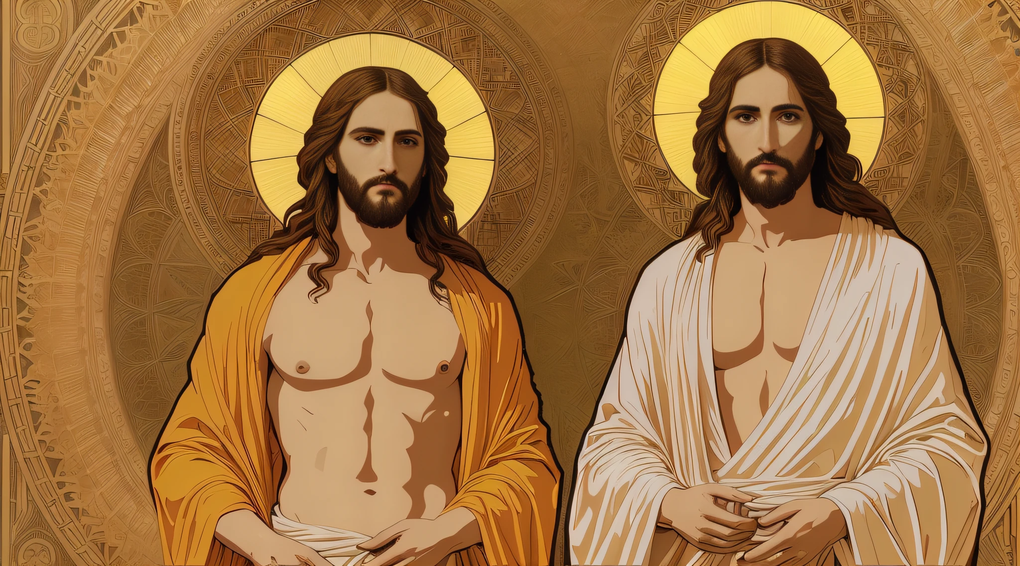 Jesus Cristo, imagens sagradas, Arte Religiosa, Cyberpunk Jesus Cristo, fan art, santo e sagrado, iconografia sagrada, arte conceitual de deus, Jesus Cristo, Sirius A e Sirius B, Colorido digitalmente