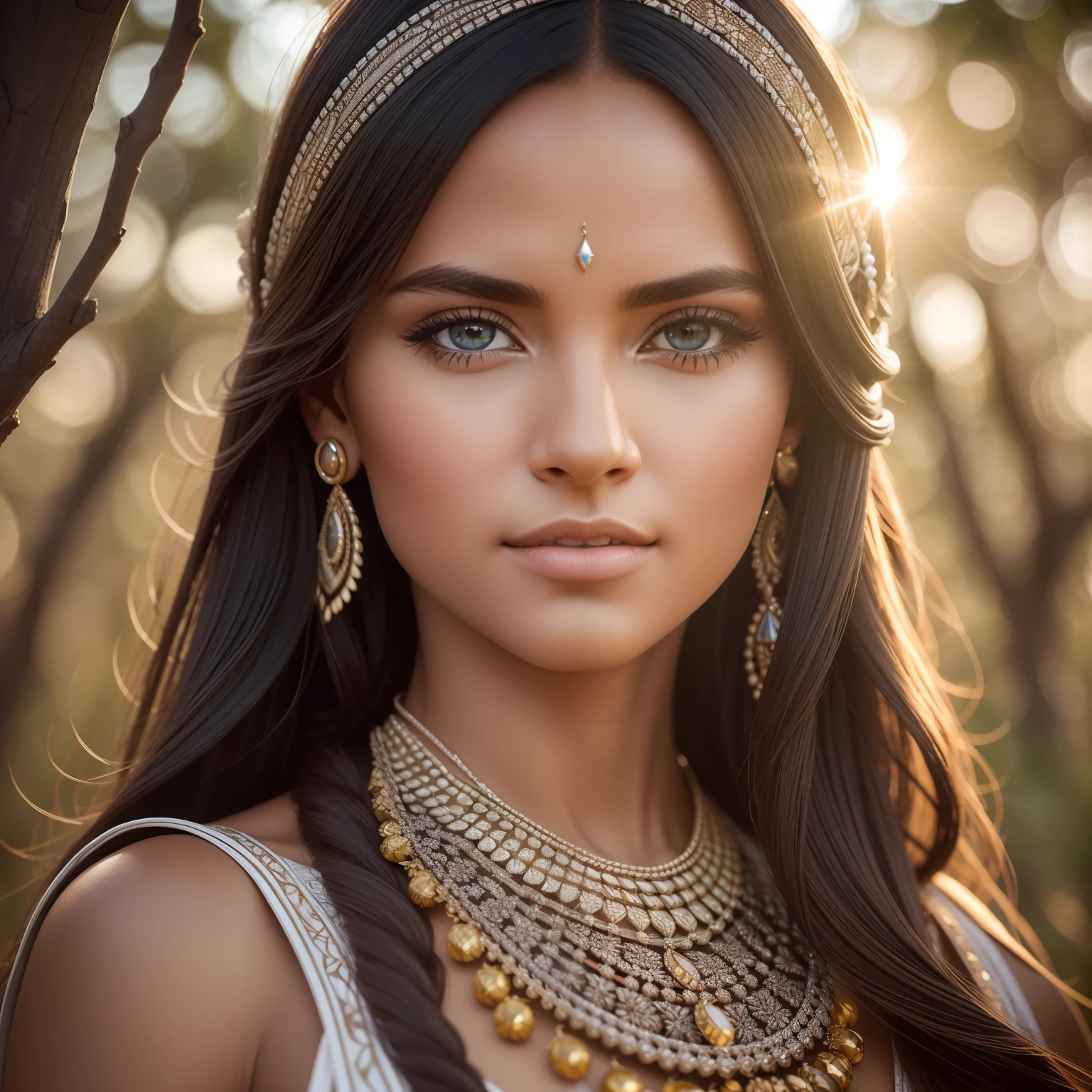 Raw photo, portrait of Wildlife Safaris in Africa , perfect face features, perfect eyes, hopeful, wearing intricate African amor, sun light, volumetric lighting, sun rays, detailed shadows, nature, outdoor, hasselblad X2D 100C, hasselblad XCD 80mm f/1.9 lens, depth of field, bokeh, film grain, sharp focus, photorealistic, masterpiece, intricate details, high contrast, 8k, UHD, HDR, high-res, absurdres, award winning photography, modelshoote, fashion photography, best composition, rules of third, upper body shot,