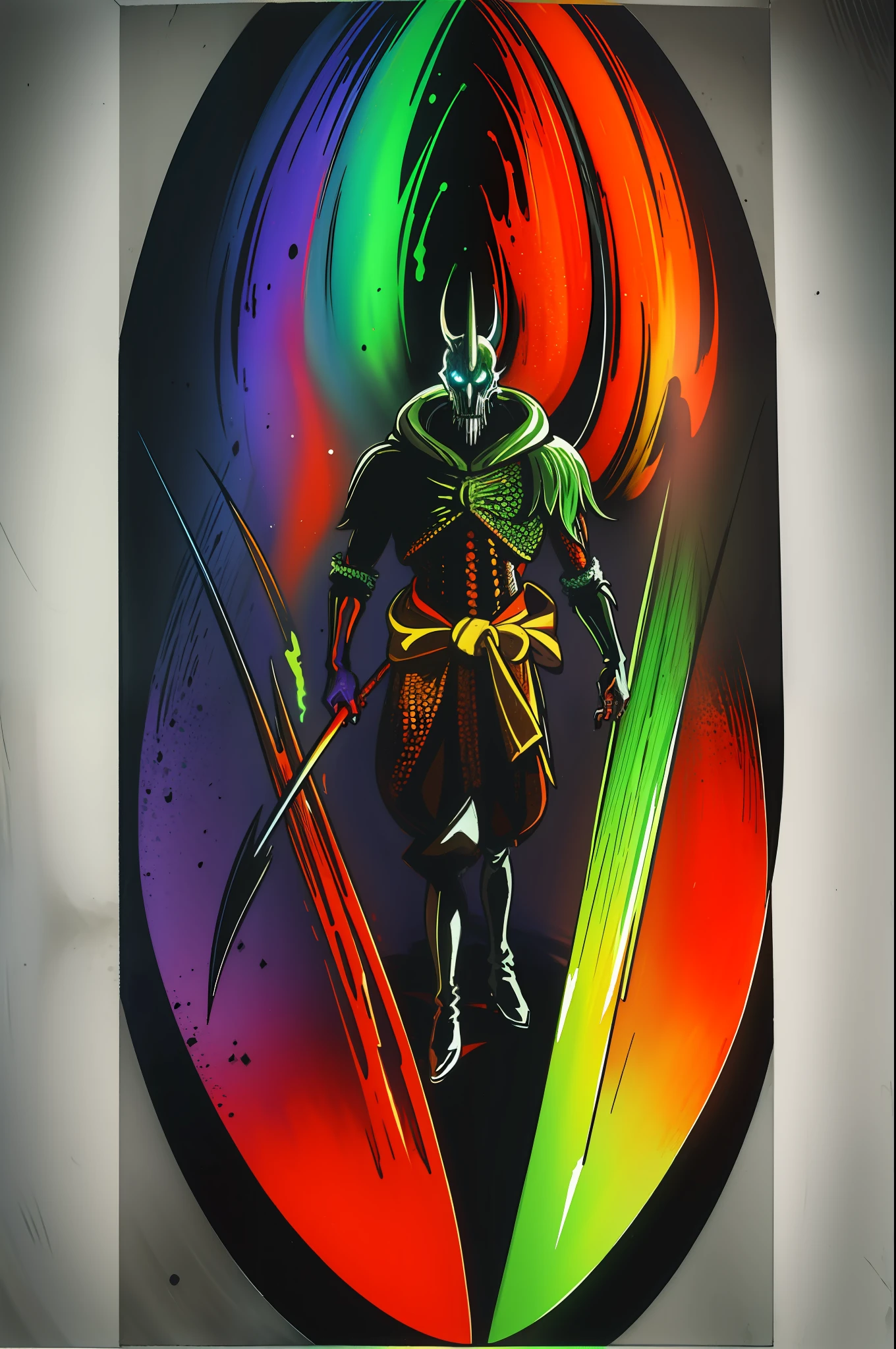 DARK SOULS VIDEOJUEGO FINAL BOSS,neon color de fondo,espadas,energia,fuego,ataques