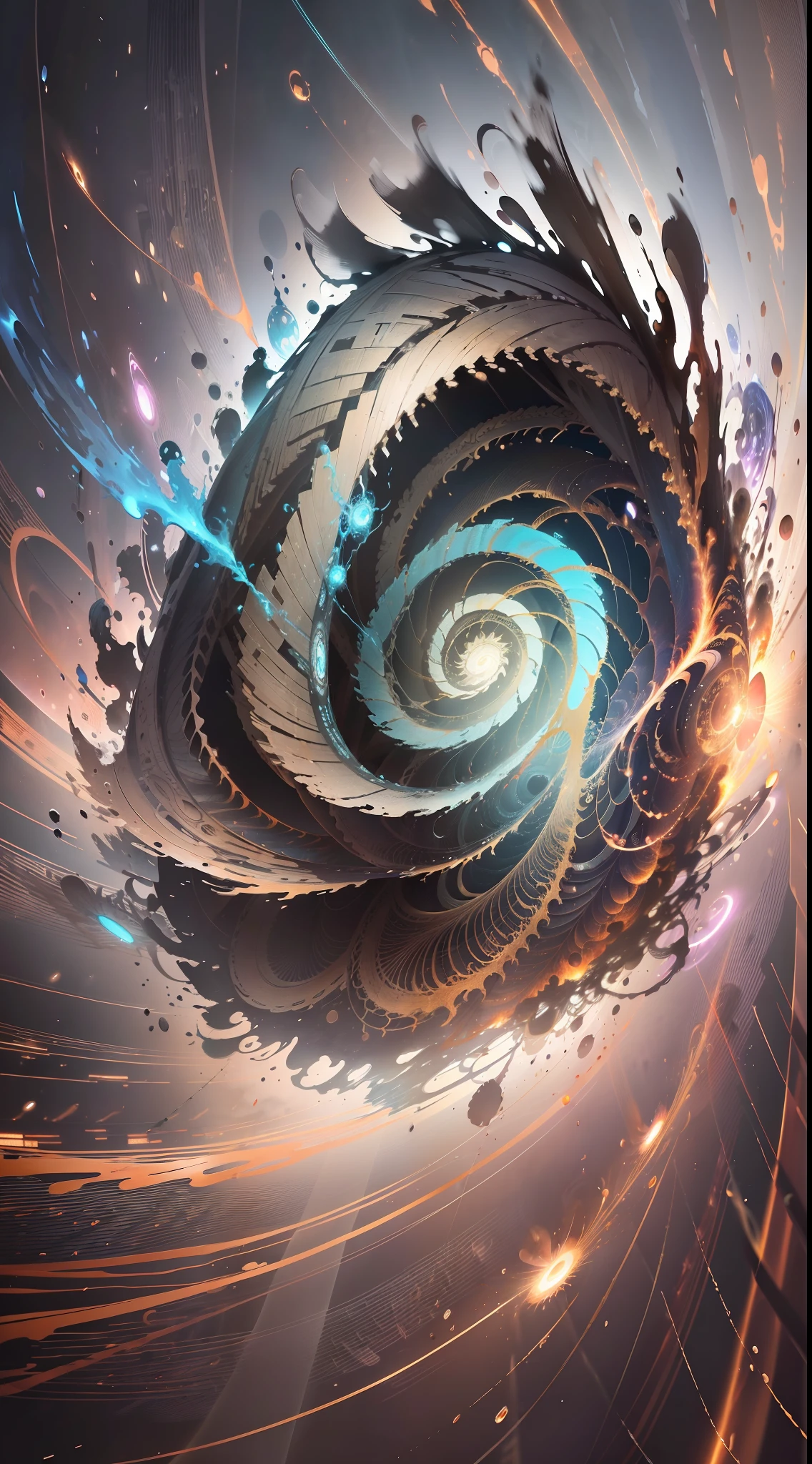 A swirling vortex of molecules and ink fibers, radiating a mysterious energy that opens a gateway to a parallel universe.A swirling vortex of molecules and ink fibers, radiating a mysterious energy that opens a gateway to a parallel universe.