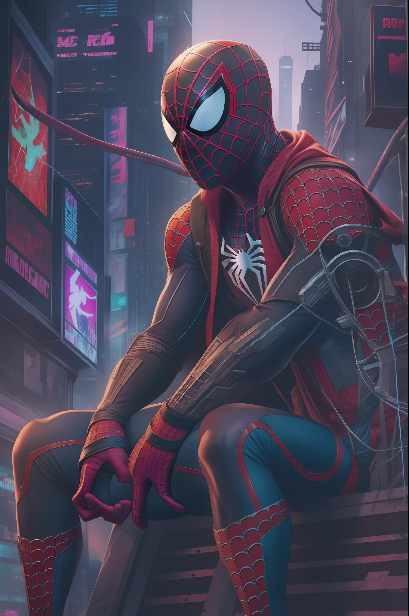Spiderman cyberpunk
