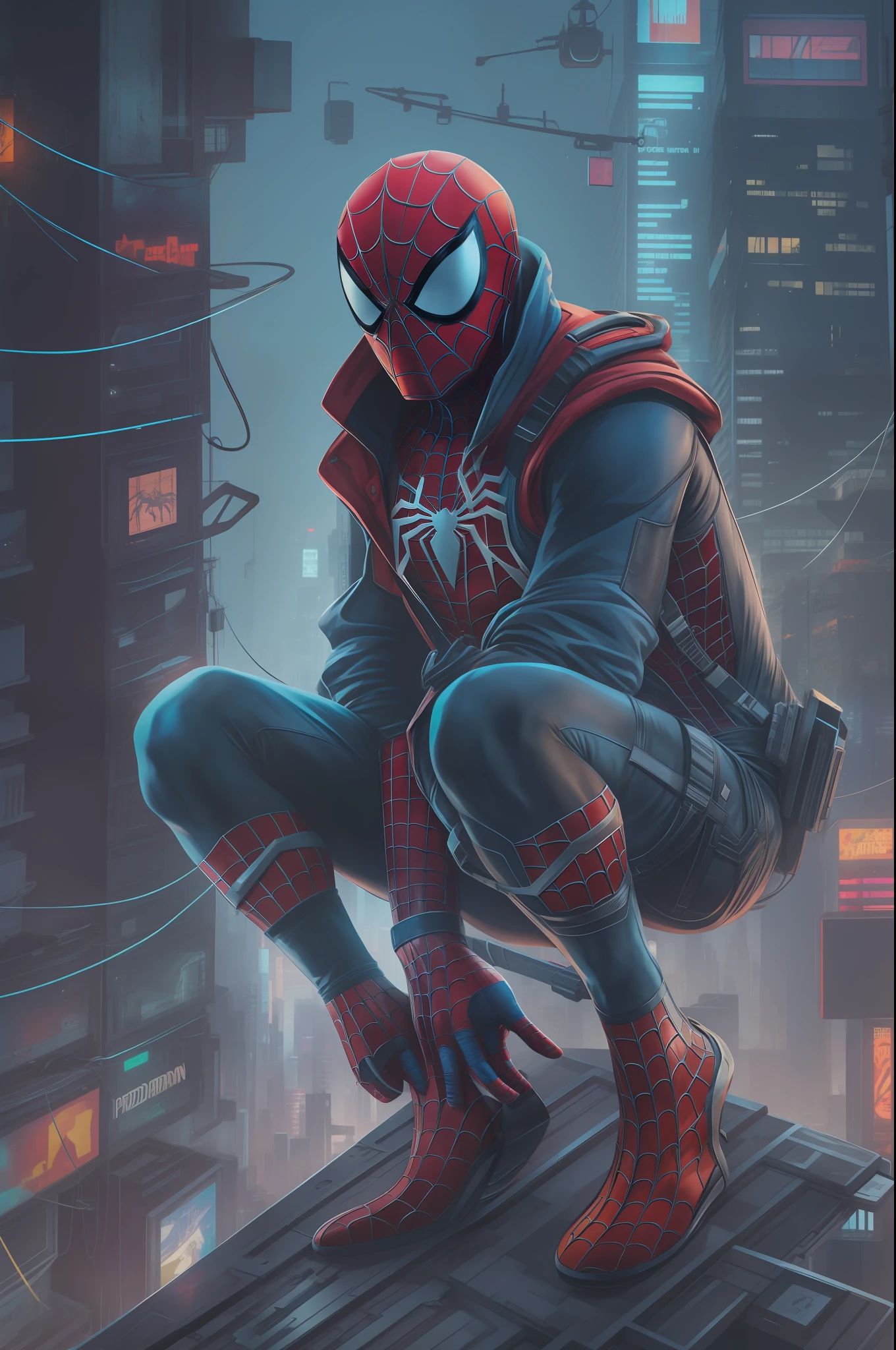 Spiderman cyberpunk