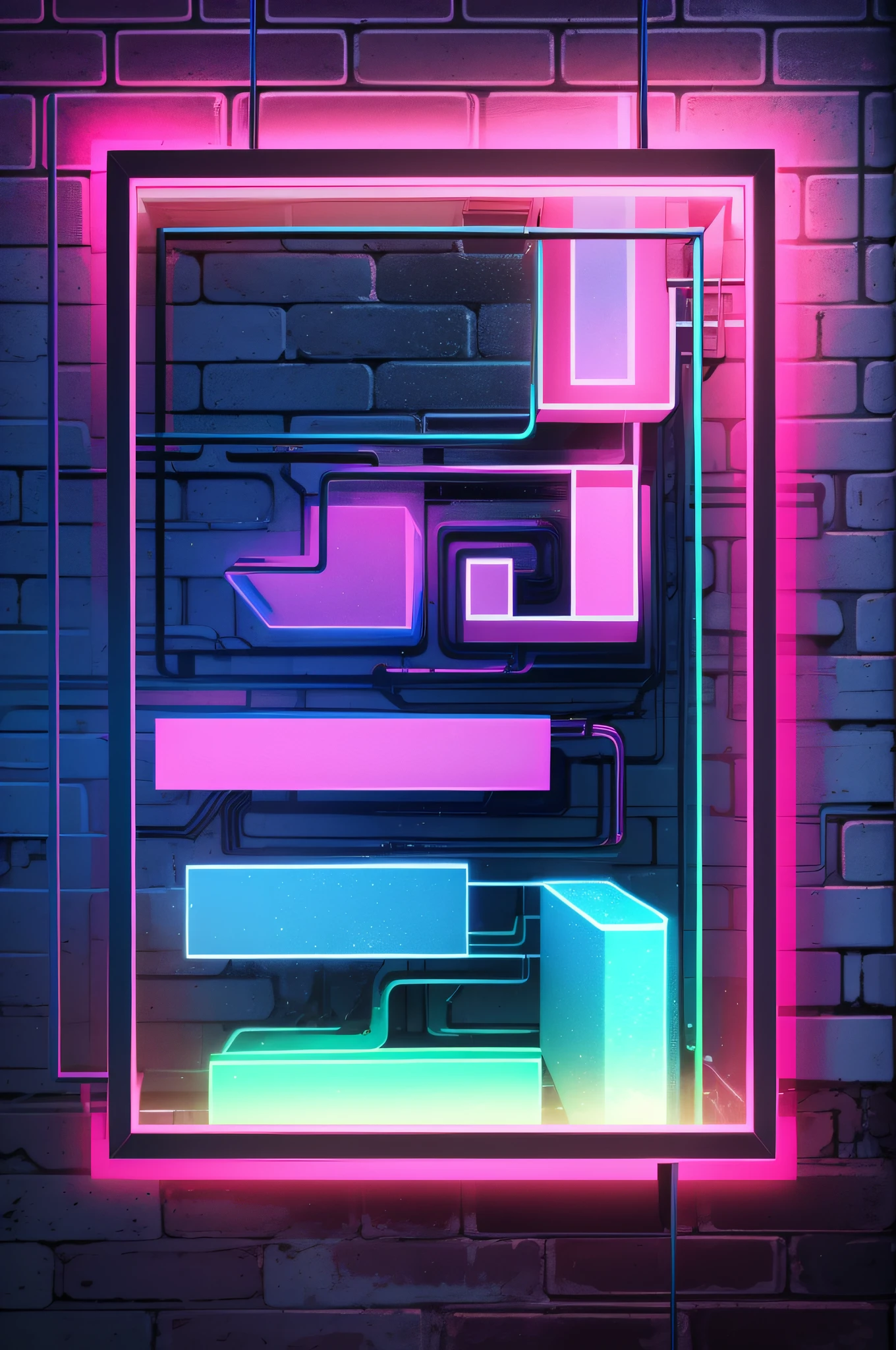 neon frame on brick wall with blue and pink lights, background with neon lighting, neon background lighting, glowing neon lights, neon lights in background, purple and pink and blue neons, pink and blue neon, colorful neon lights, neon lights in the background, neon background, neon glowing lines, violet and aqua neon lights, pink yellow and blue neon signs