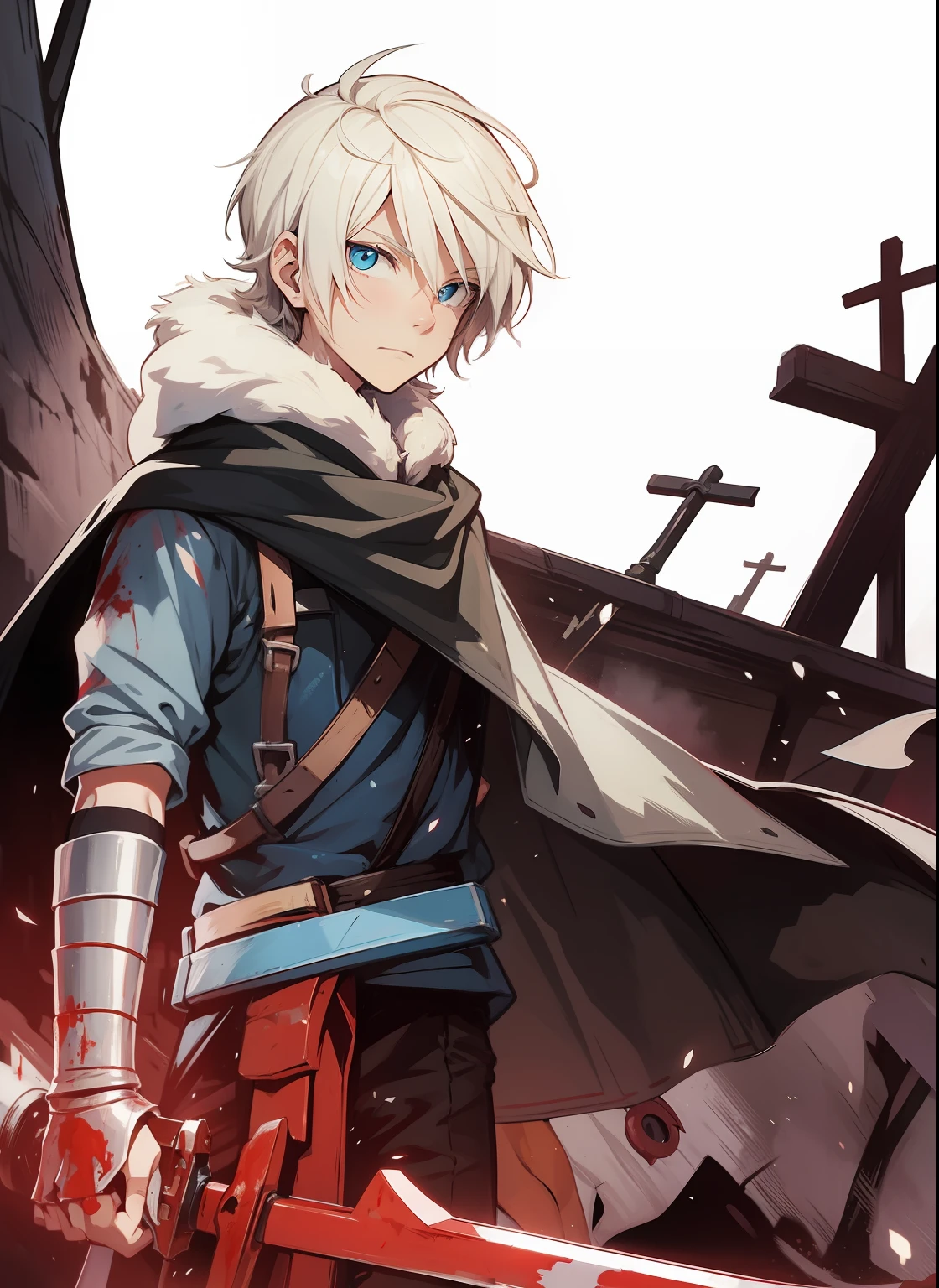 Finn, adventure time, detalhado, blood sword,