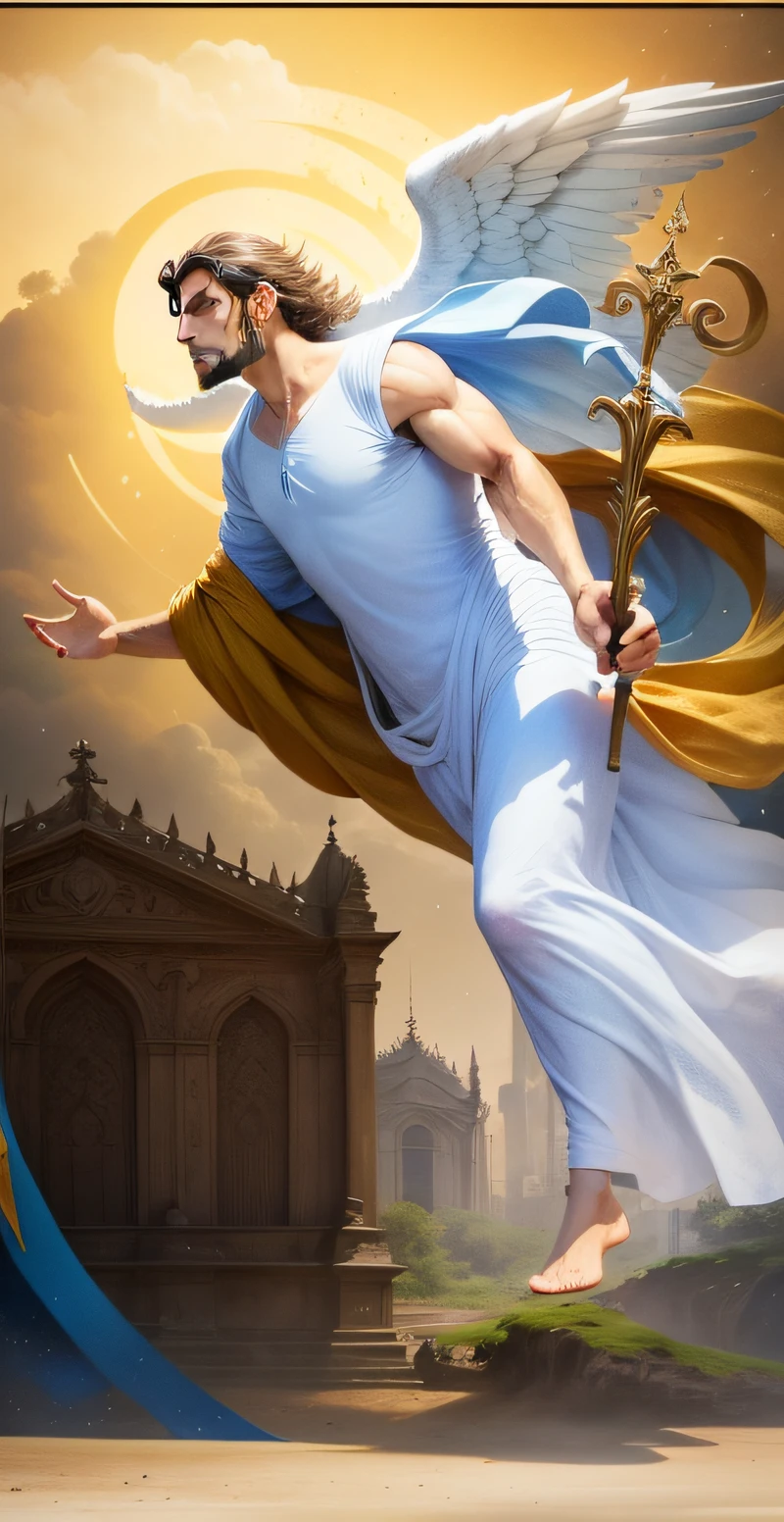 melhor qualidade, alta resolução, anjo, arcanjo Gabriel, homem