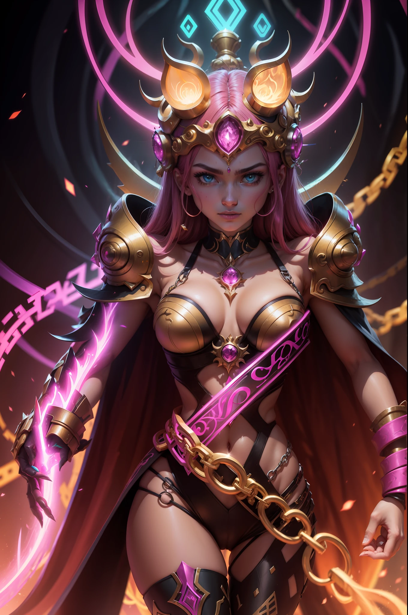 exodia el inmortal de fondo lus glow neon exodia con cadenas rotas de truenos final boss