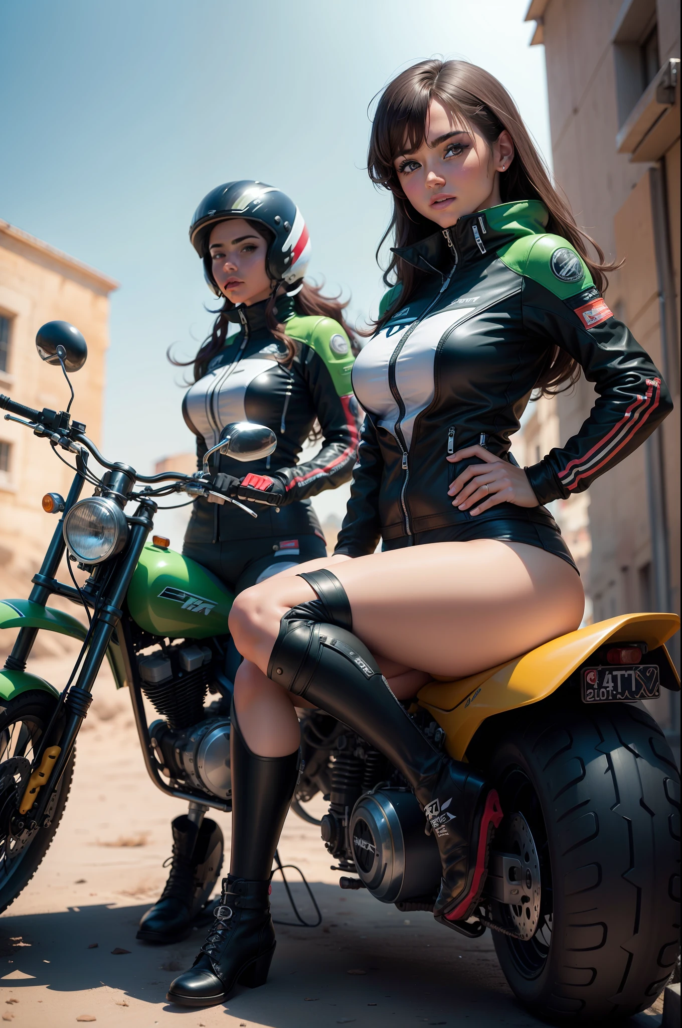 Las nenis en sus motos jetex